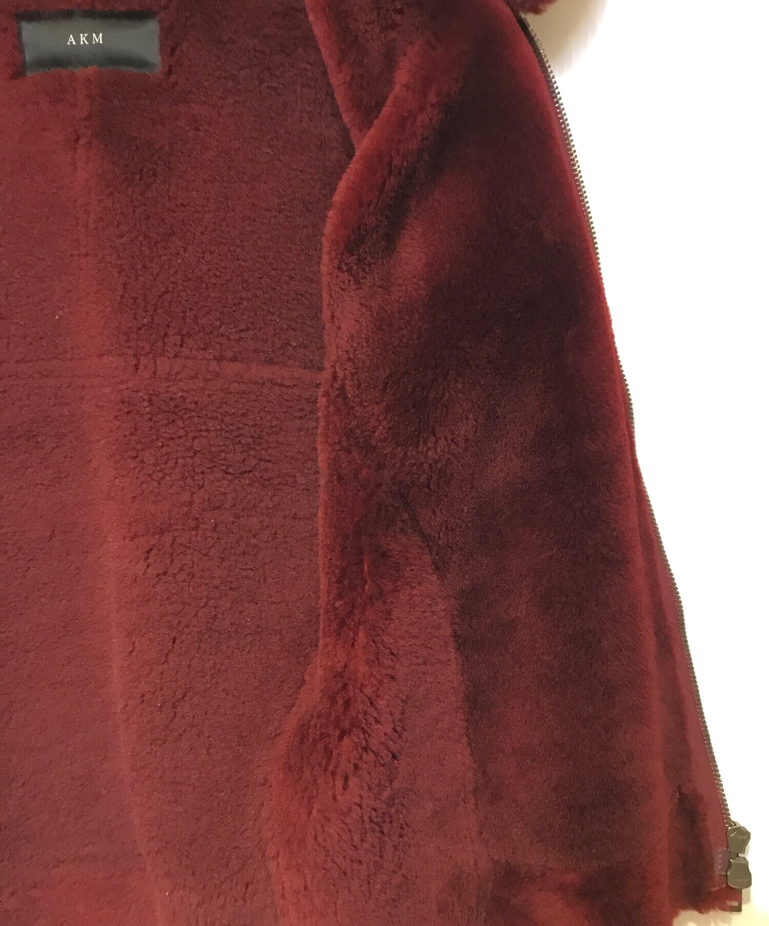 中古・古着通販】AKM (エーケーエム) ムートンジャケット レッド