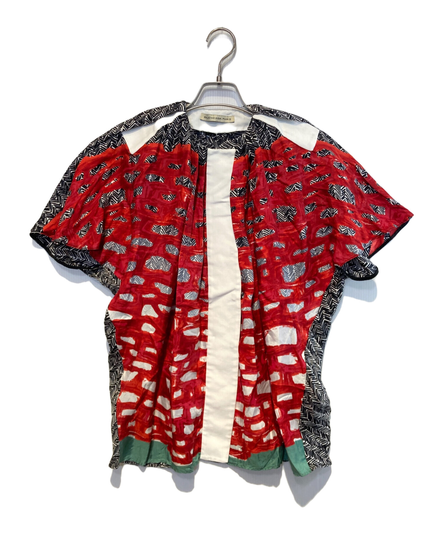 中古・古着通販】BALENCIAGA (バレンシアガ) シルクブラウス レッド 