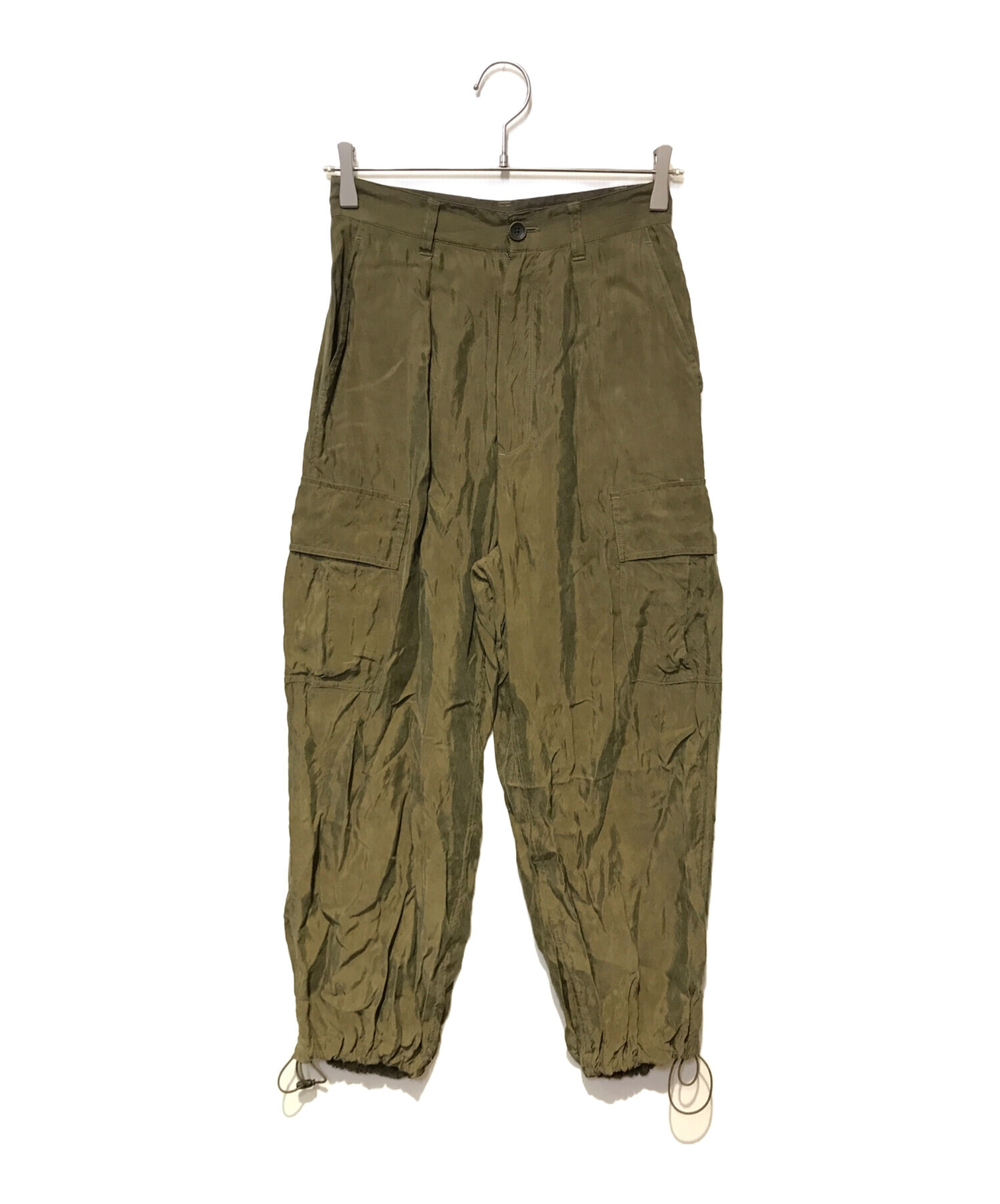 【新品同様】24SS SLOBE IENA キュプラ カーゴパンツ 38 キュプラ カーゴパンツ（カーゴパンツ）｜SLOBE IENA