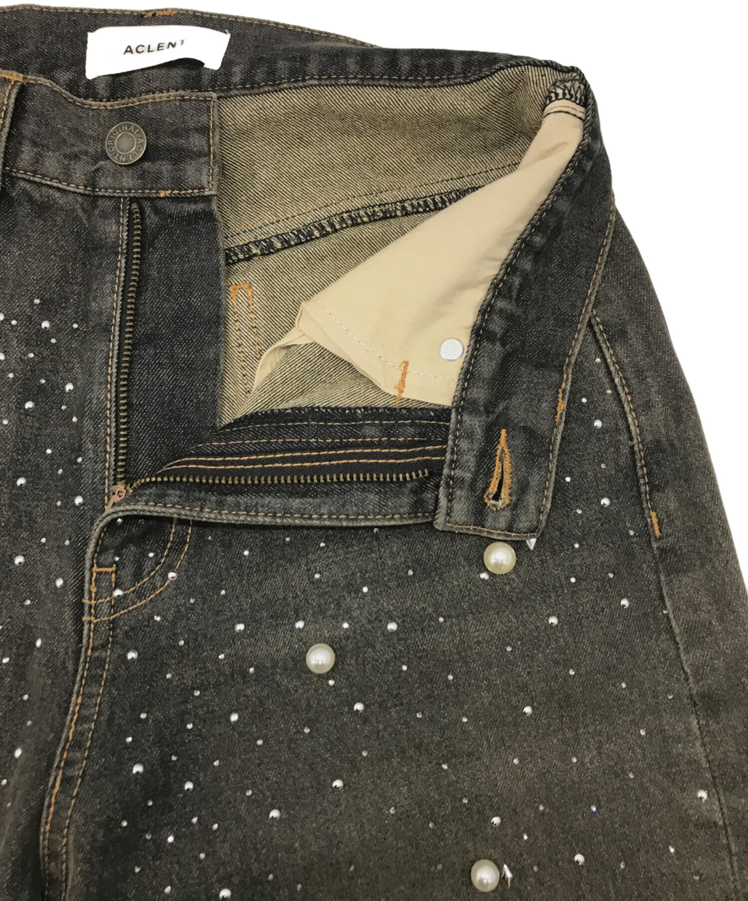 中古・古着通販】ACLENT (アクレント) デニムパンツ グレー サイズ:S