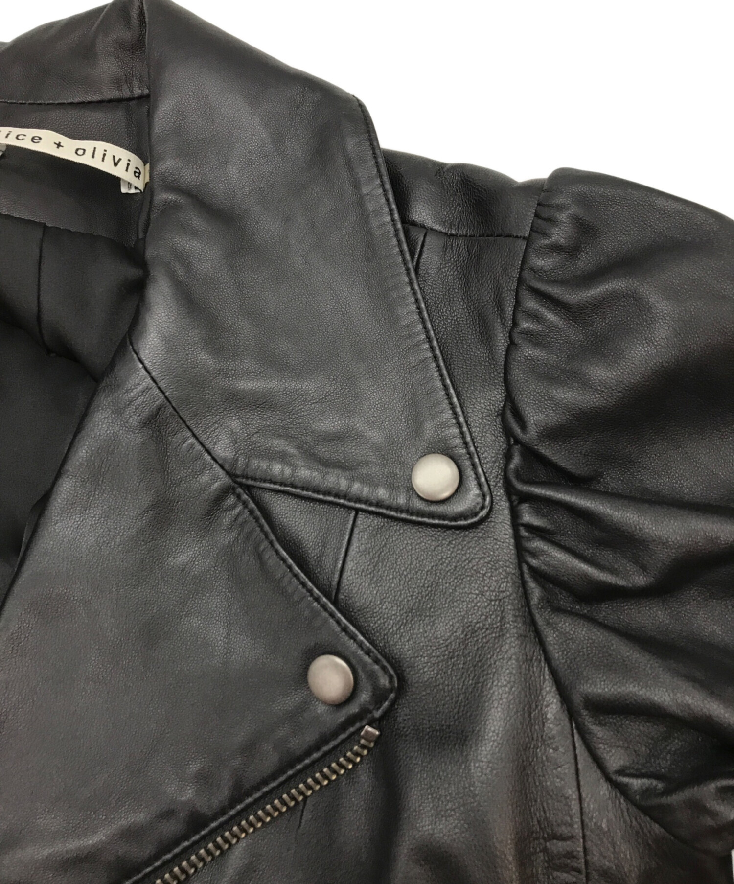 Alice+Olivia アリスアンドオリビア 革ジャン　ブラック Alice+Olivia アリスアンドオリビア 革ジャン ブラック アリス