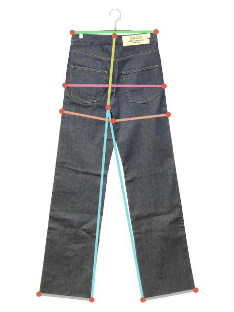 【新品未使用】GUCCI 758152 カットオフデニムパンツ　インディゴ 中古・古着通販】GUCCI (グッチ) カットオフデニムパンツ インディゴ
