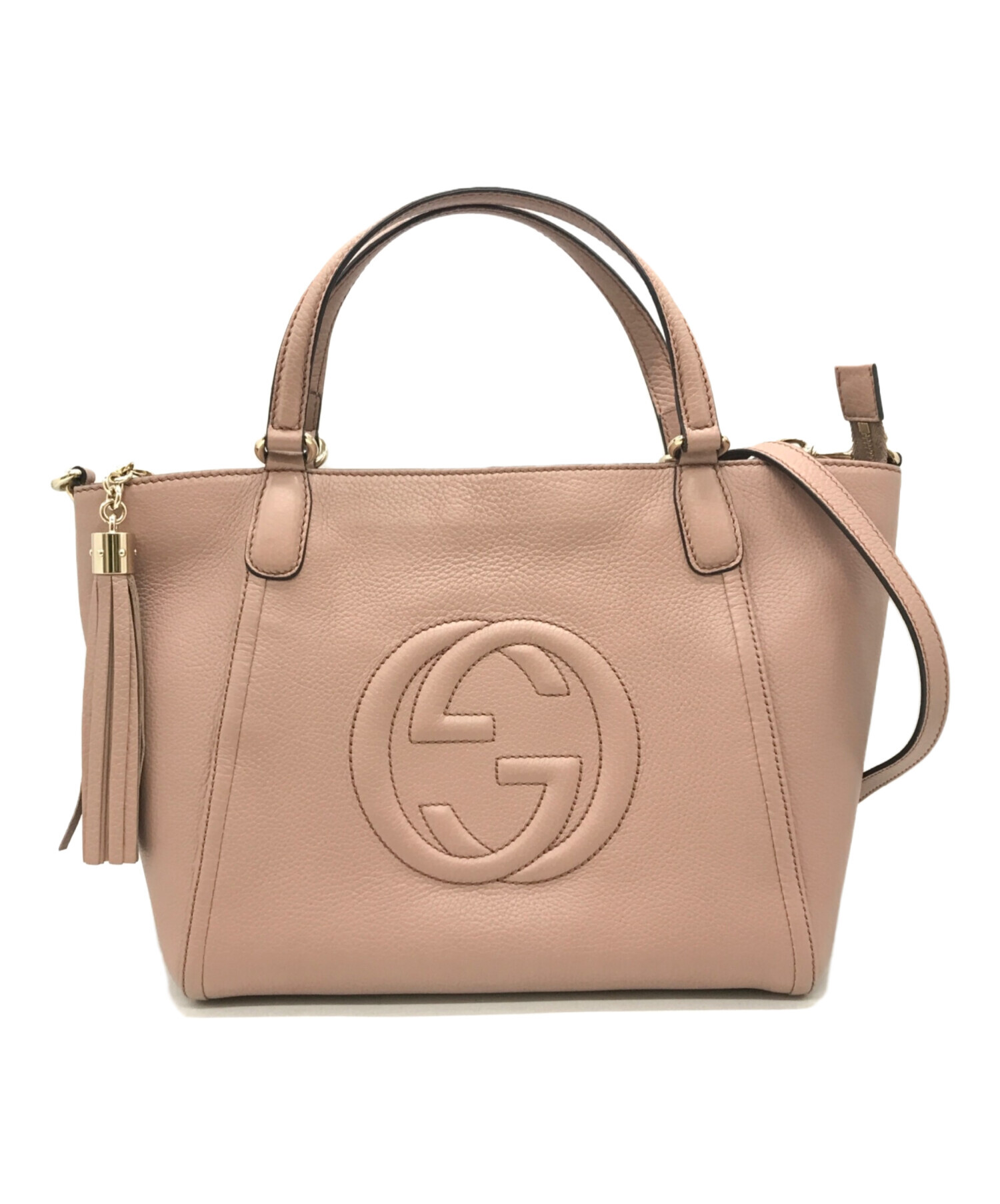 中古・古着通販】GUCCI (グッチ) ソーホー 2WAYトートバッグ ピンク