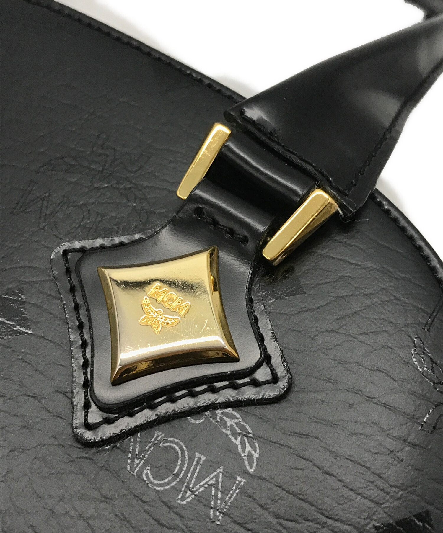 中古・古着通販】MCM (エムシーエム) ラウンドファスナー ハンドバッグ 