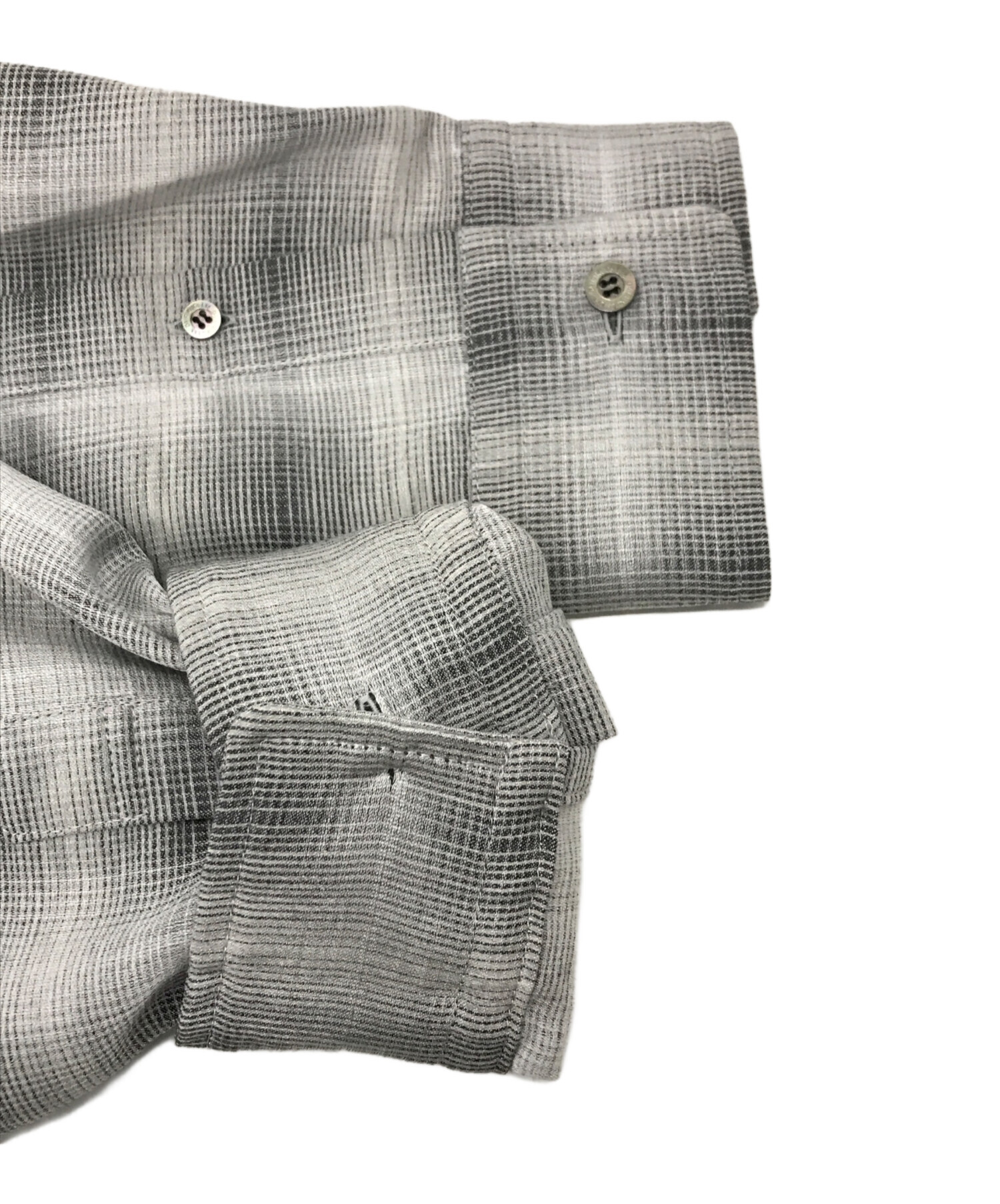 中古・古着通販】DAIRIKU (ダイリク) CHECK L-S Rib Shirt グレー