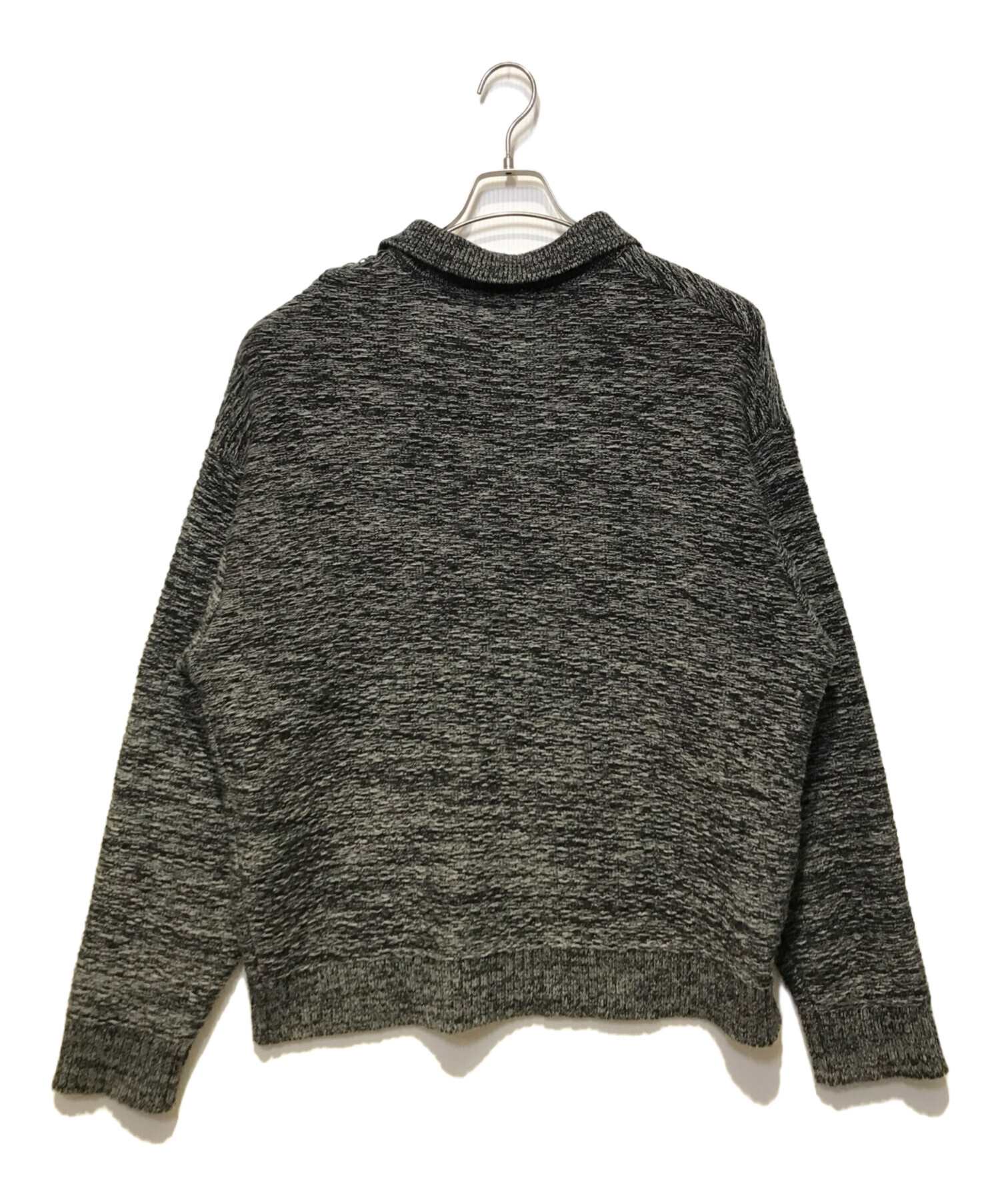 中古・古着通販】soerte (ソエルテ) ハーフジップニット グレー サイズ  