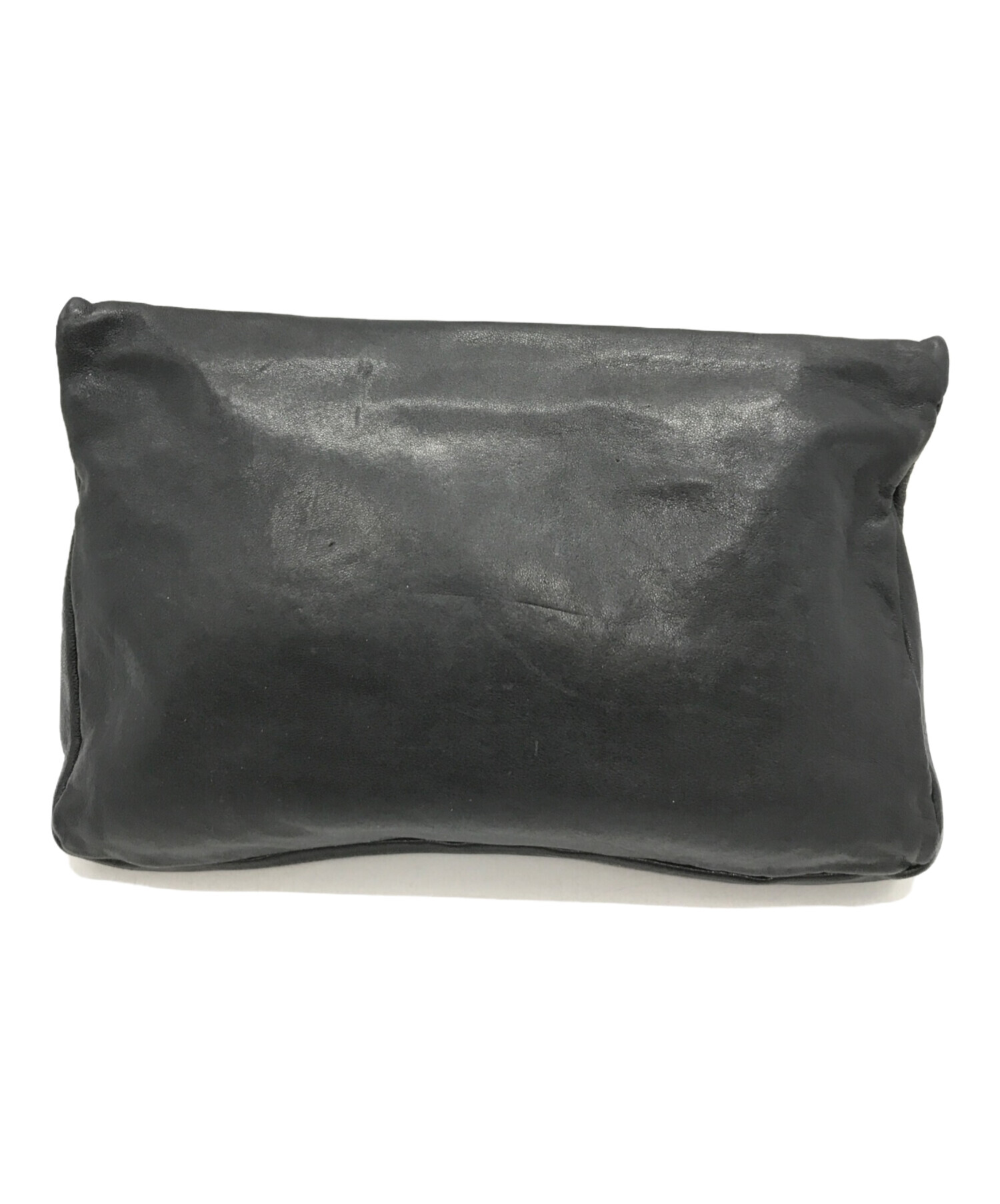 中古・古着通販】JIMMY CHOO (ジミーチュウ) レザーポーチ ブラック 