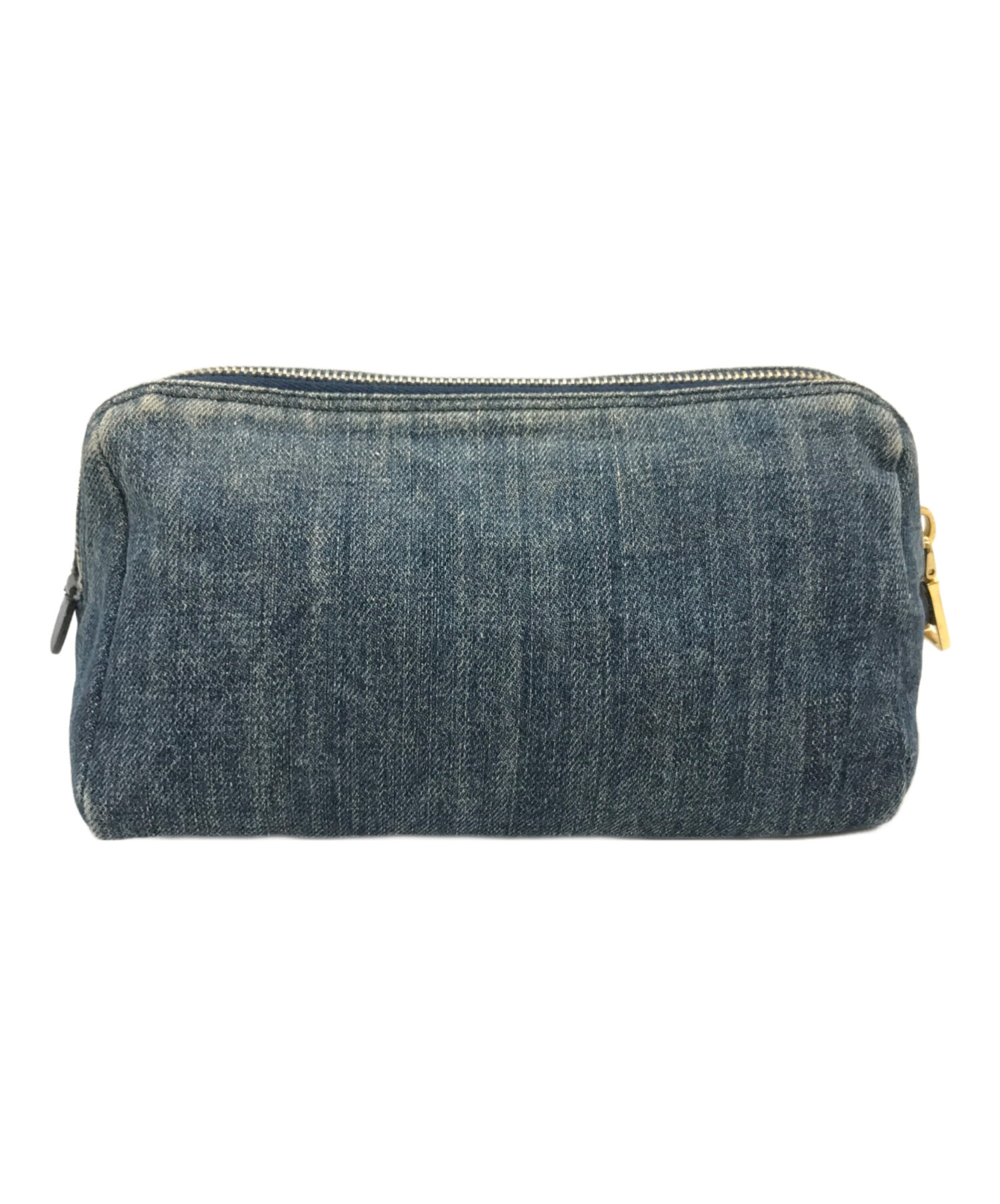 中古・古着通販】PRADA (プラダ) デニムポーチ インディゴ サイズ:下記