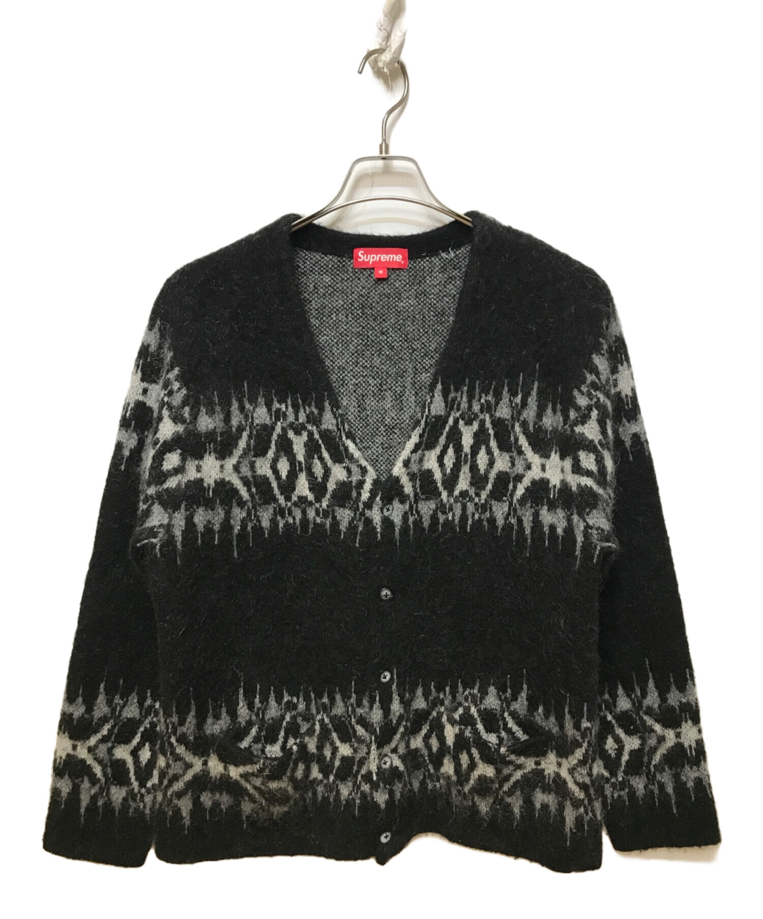 【良品】シュプリーム アブストラクトストライプカーディガン モヘア XL 中古・古着通販】SUPREME (シュプリーム) アブストラクト ストライプ