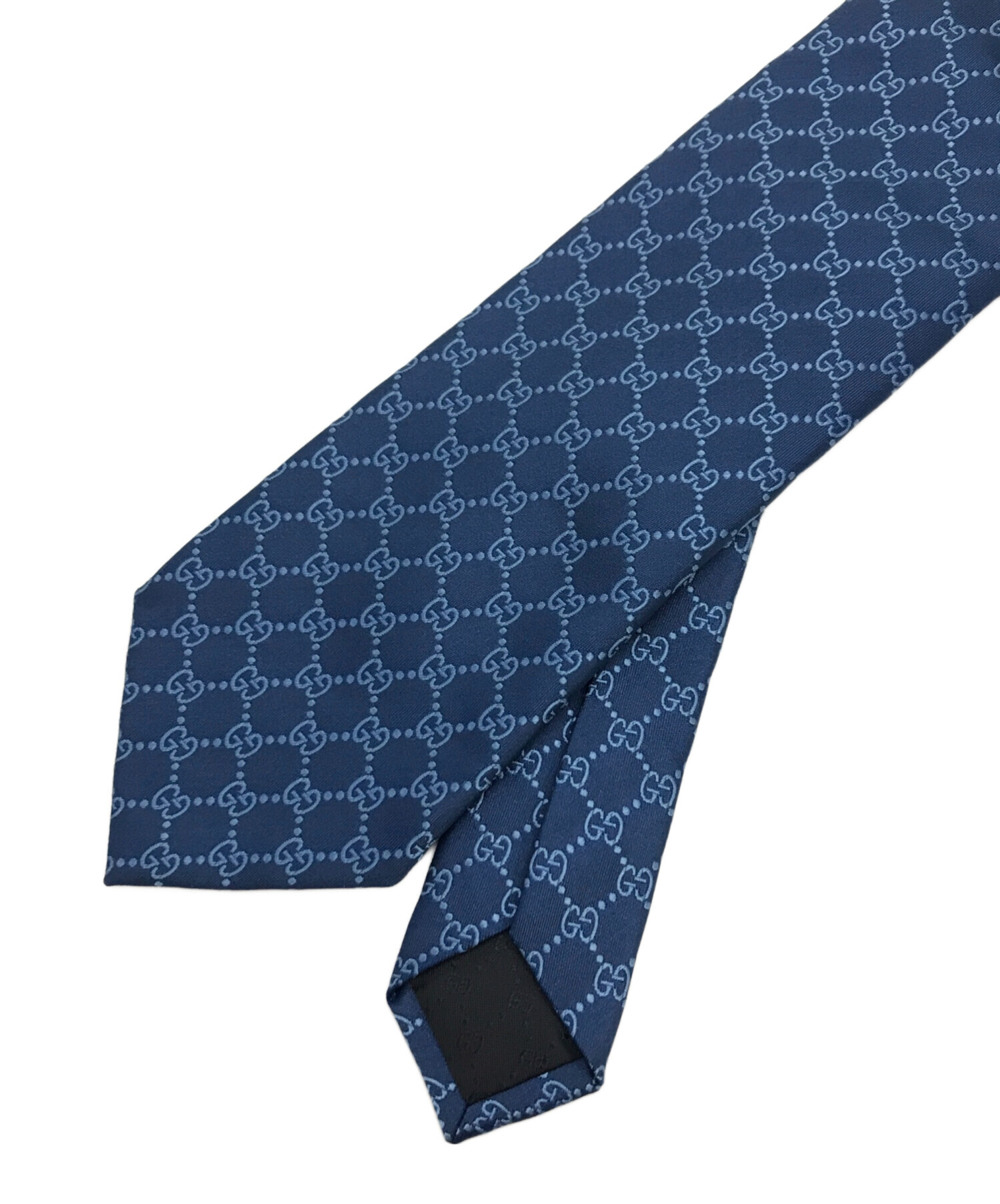 中古・古着通販】GUCCI (グッチ) シルクネクタイ ネイビー サイズ:下記 