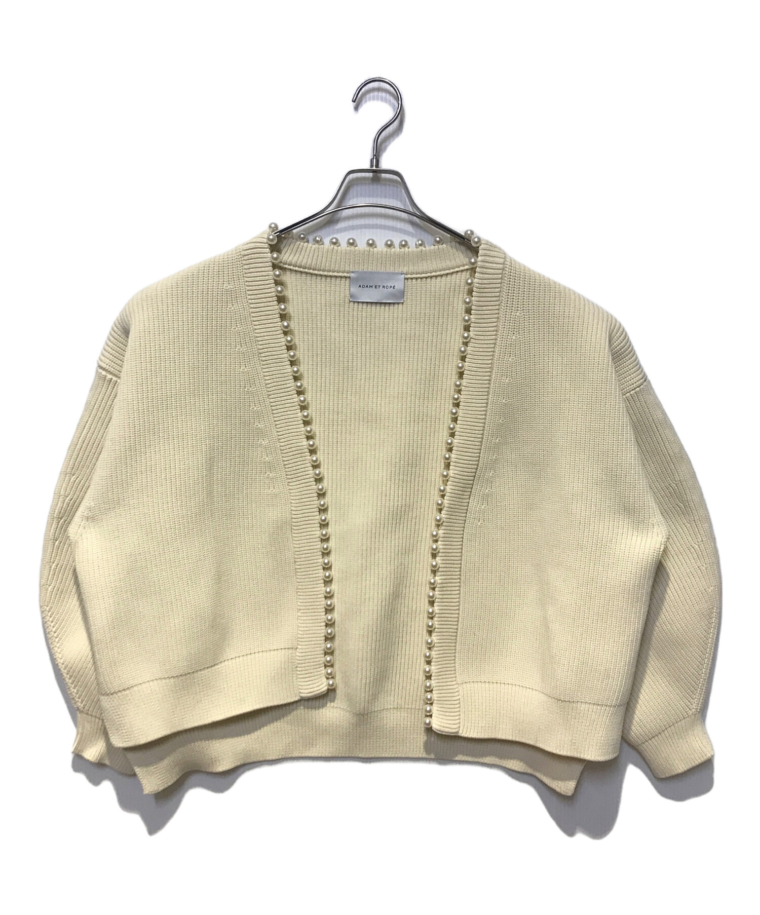 アダムエロペ  パールカーディガン 中古・古着通販】Adam et Rope (アダムエロペ) パール付カーディガン