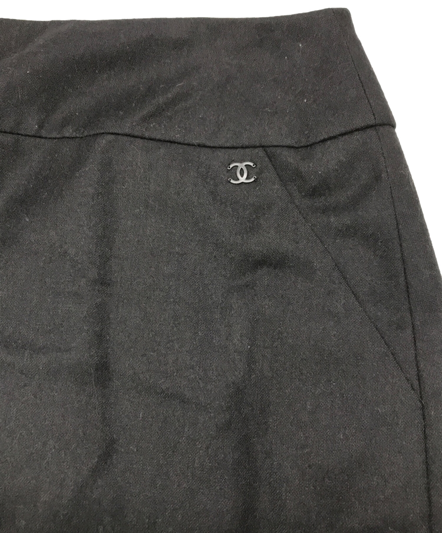 中古・古着通販】CHANEL (シャネル) カシミヤ混ウールスカート