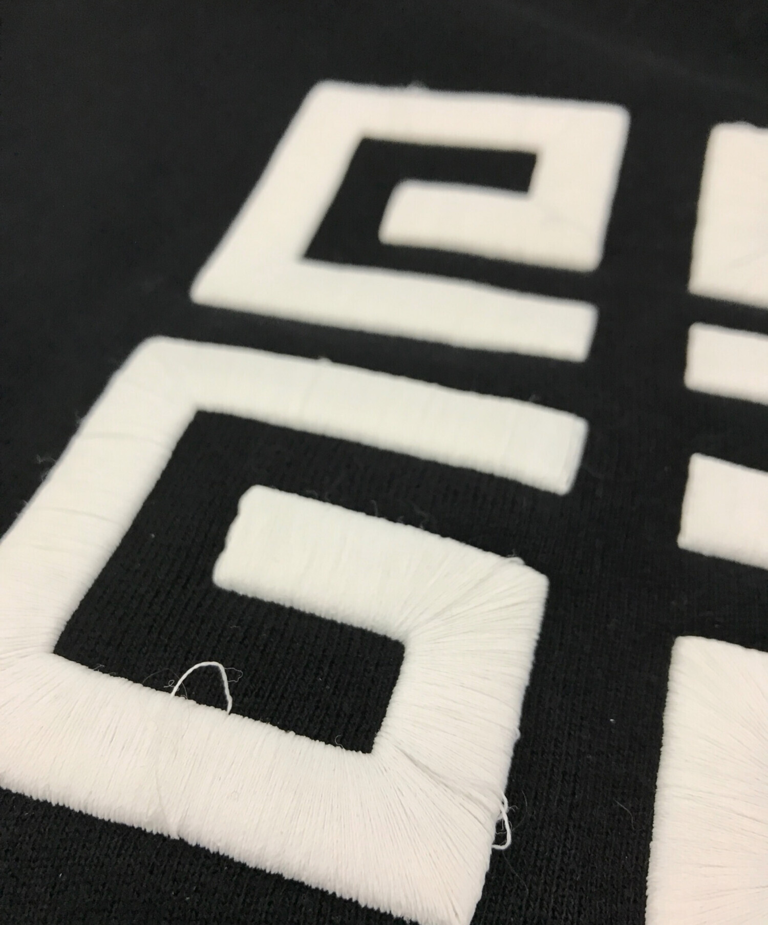 90s GIVENCHY GOLF 4Gロゴ ビッグ刺繍 ベロア生地 スウェット 