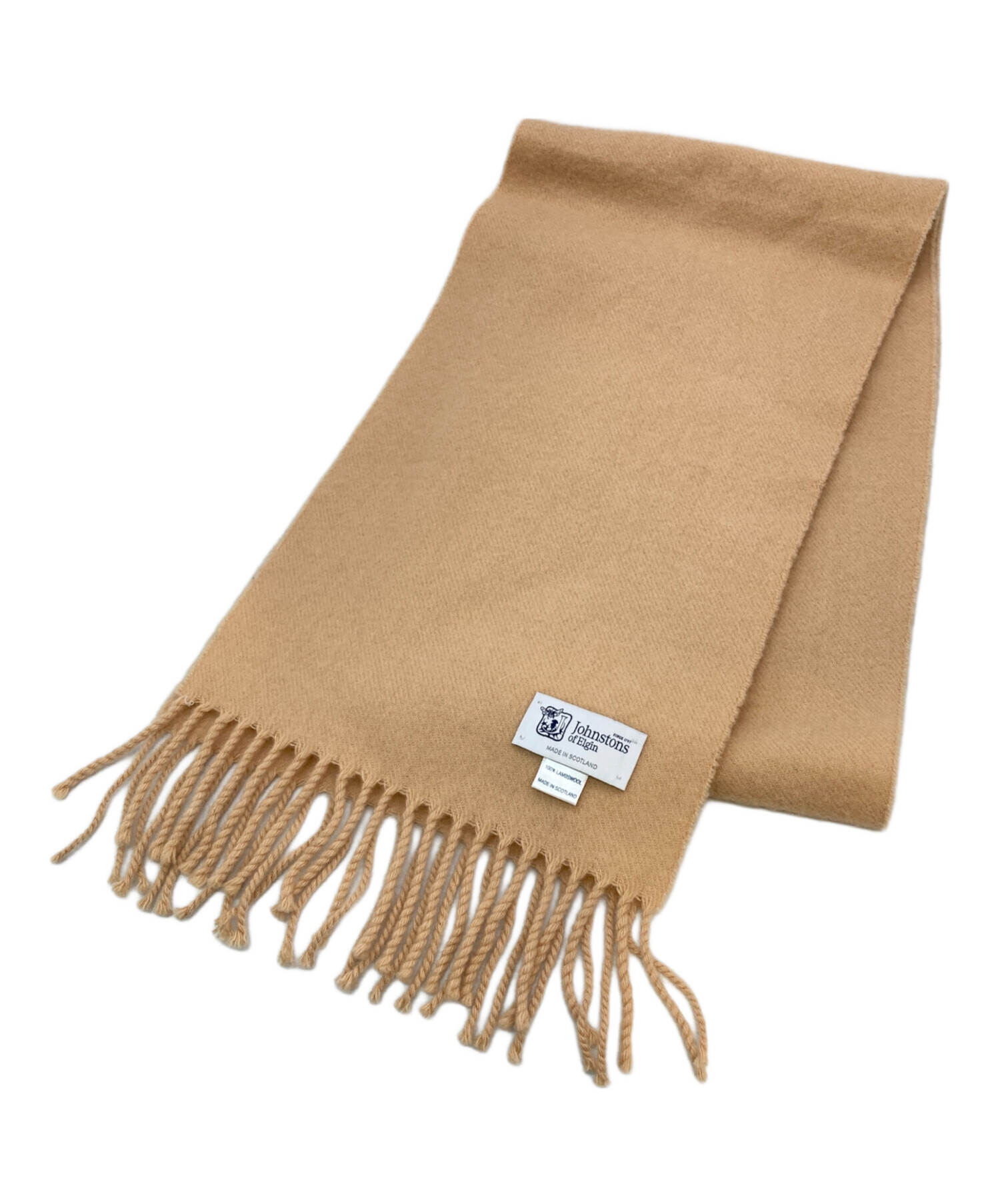 ジョンストンズ　旧タグ　ストール　ナチュラル　ベージュ 中古・古着通販】JOHNSTONS OF ELGIN (ジョンストンズオブエルガン
