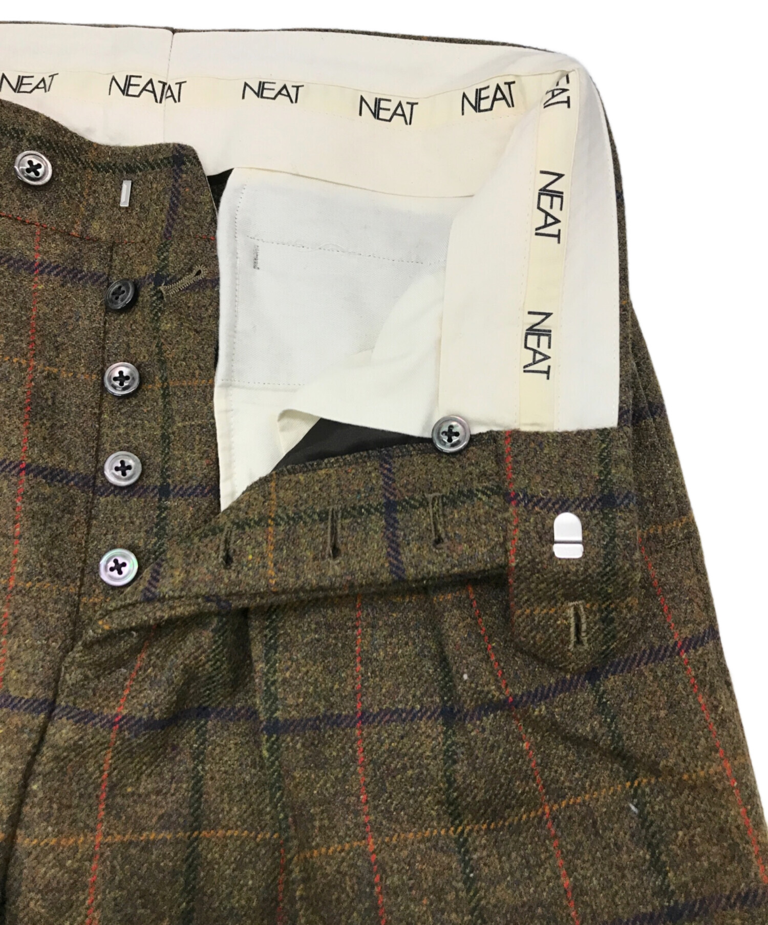 中古・古着通販】NEAT (ニート) ツイードパンツ ブラウン サイズ:下記