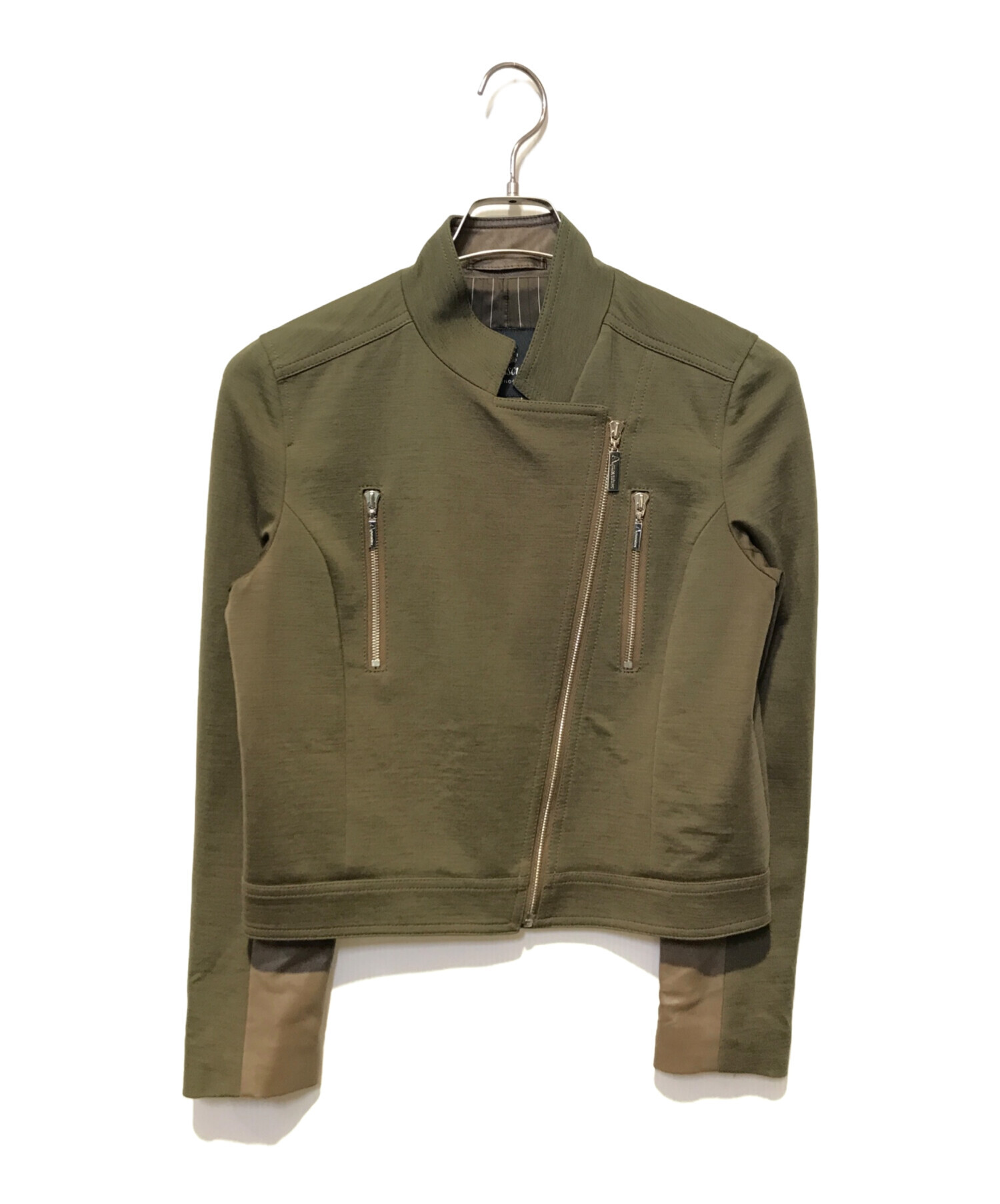 中古・古着通販】Aquascutum (アクアスキュータム) レザー切替ウール 