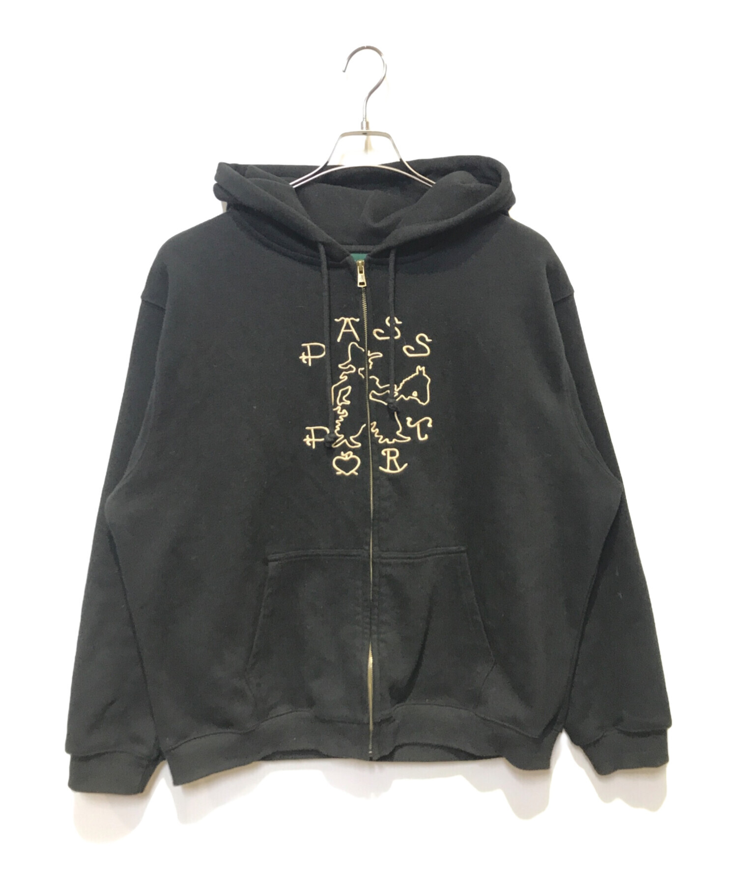 passport ジップパーカー 中古・古着通販】PASSPORT (パスポート) ジップパーカー ブラック
