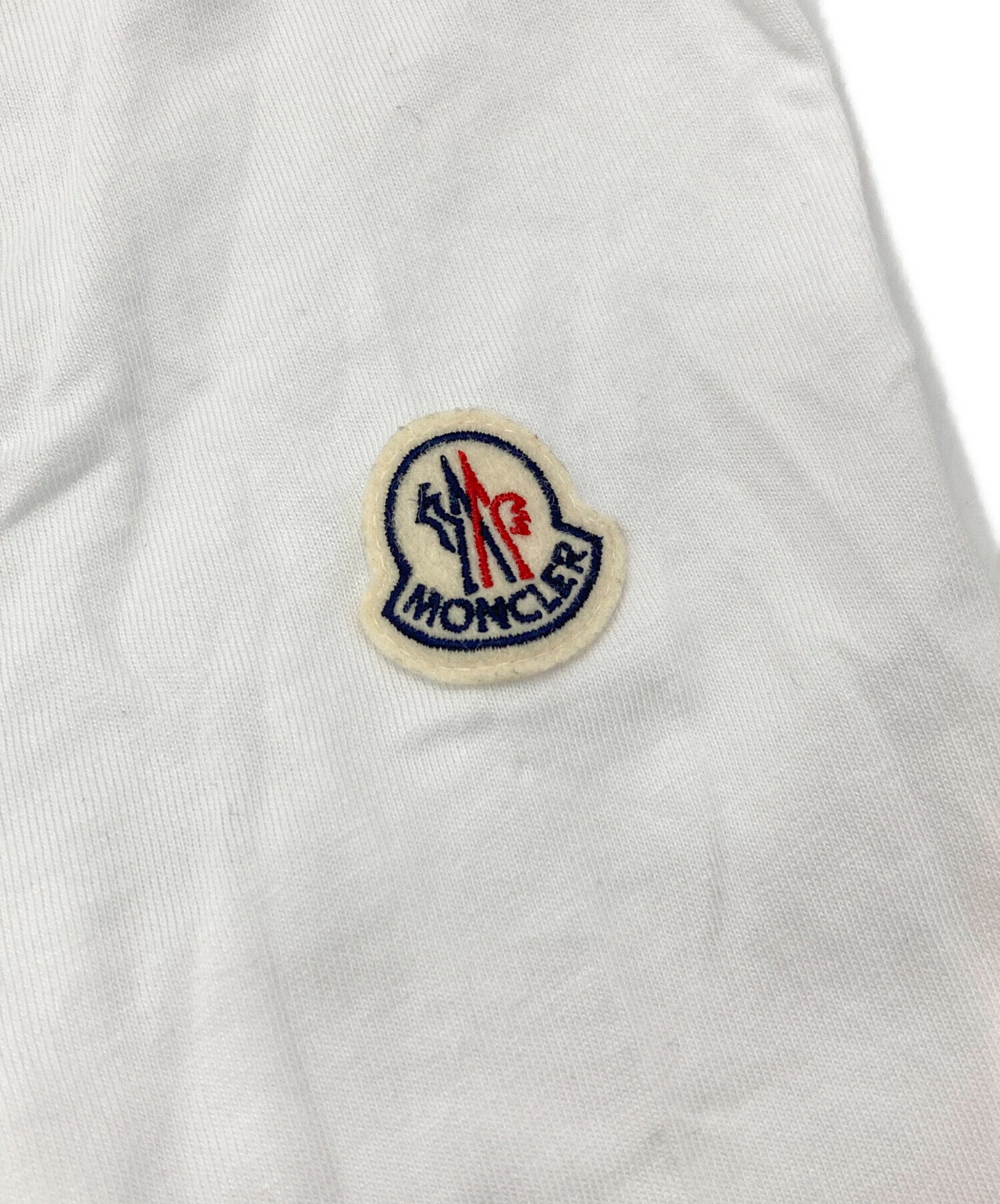 中古・古着通販】MONCLER (モンクレール) 刺繍Tシャツ ホワイト サイズ 