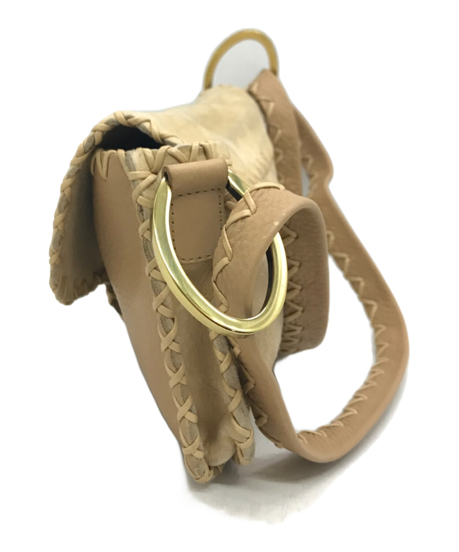中古・古着通販】GUCCI (グッチ) スウェードレザーステッチショルダー 