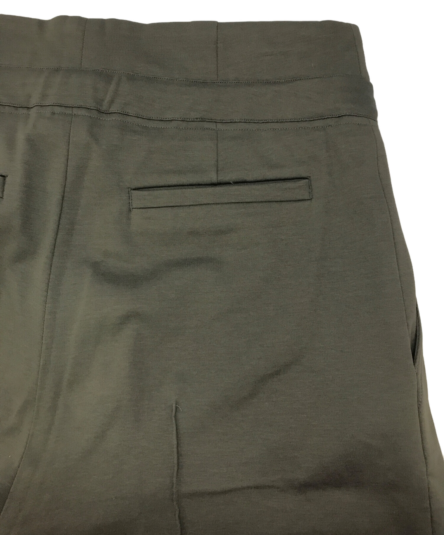 中古・古着通販】TAAKK (ターク) ジャージーワイドトラウザー オリーブ 
