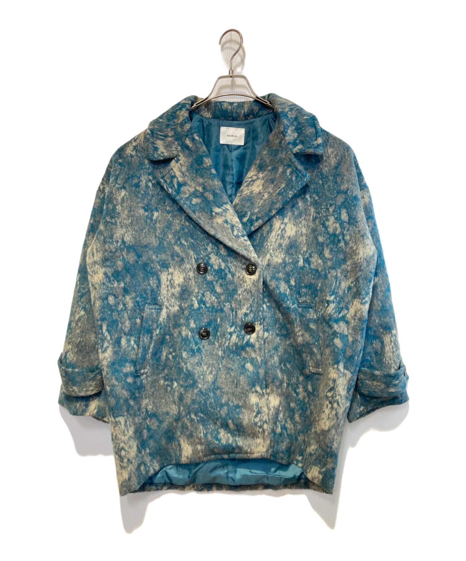中古・古着通販】MURUA (ムルーア) ジャカードダブルミドルコート