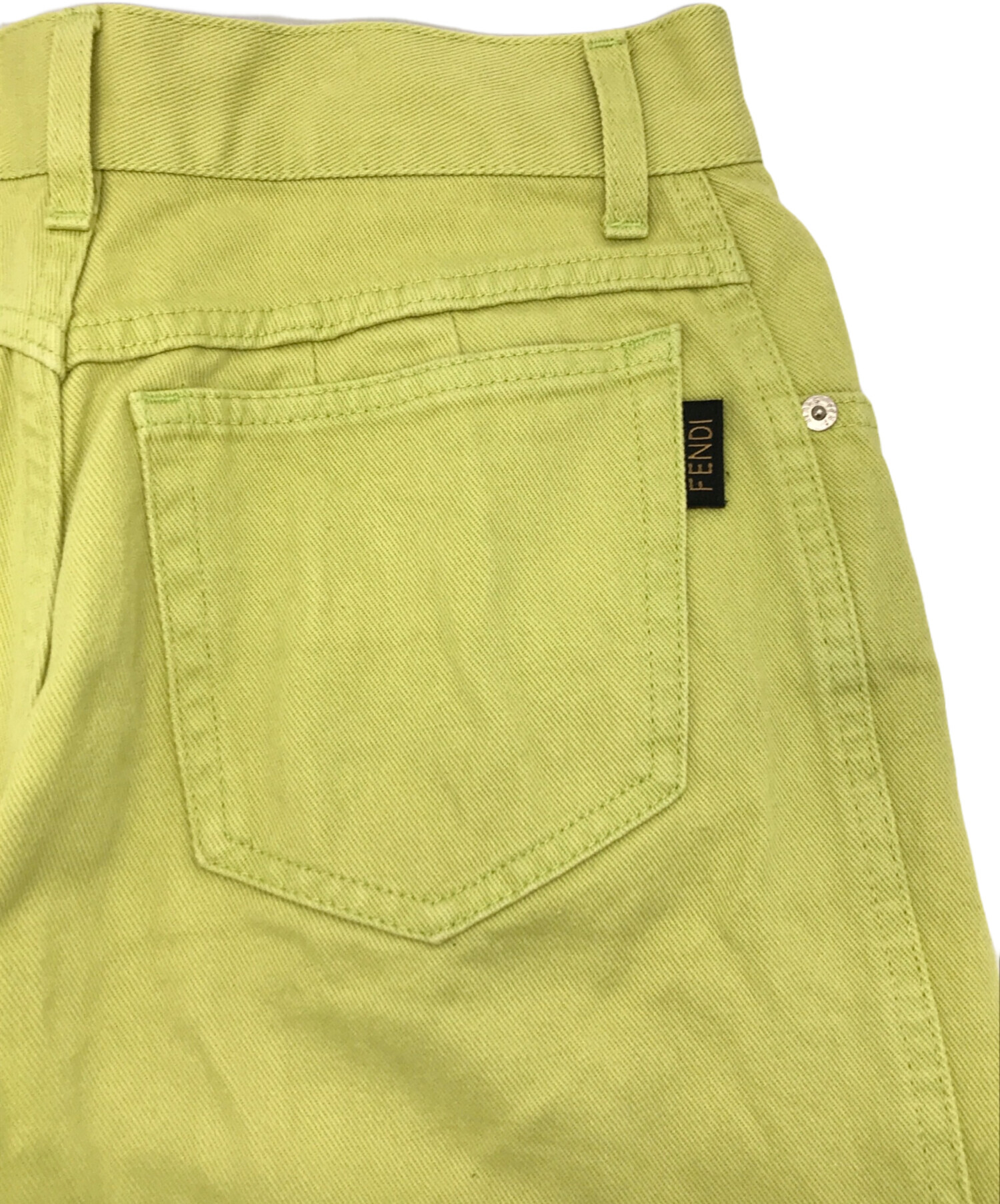 中古・古着通販】FENDI (フェンディ) カラーパンツ ライムイエロー 