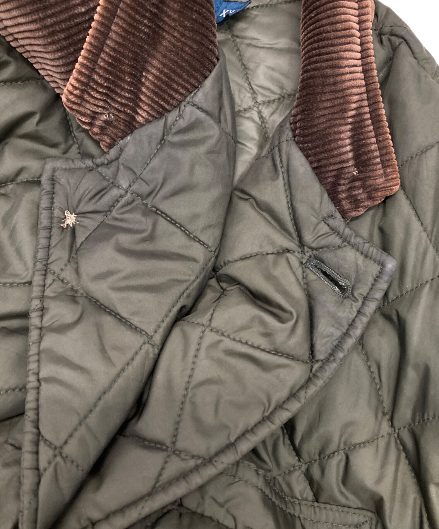 Ralph Lauren カーキ キルティングジャケット L相当　スエード牛革 中古・古着通販】POLO RALPH LAUREN (ポロ・ラルフローレン