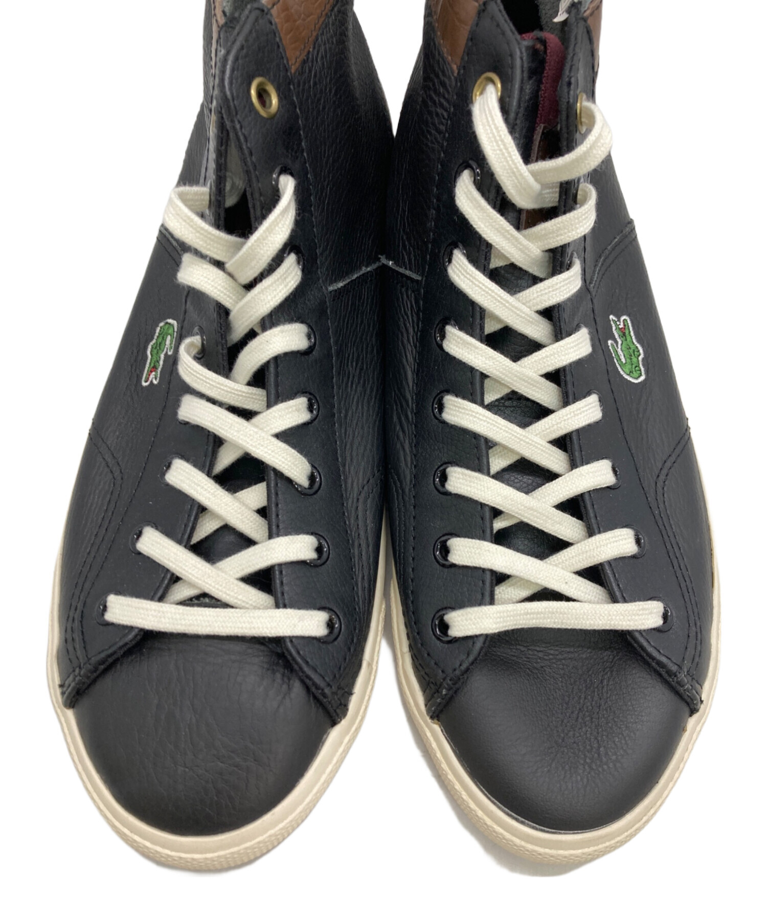 中古・古着通販】LACOSTE (ラコステ) ハイカットスニーカー ブラック 