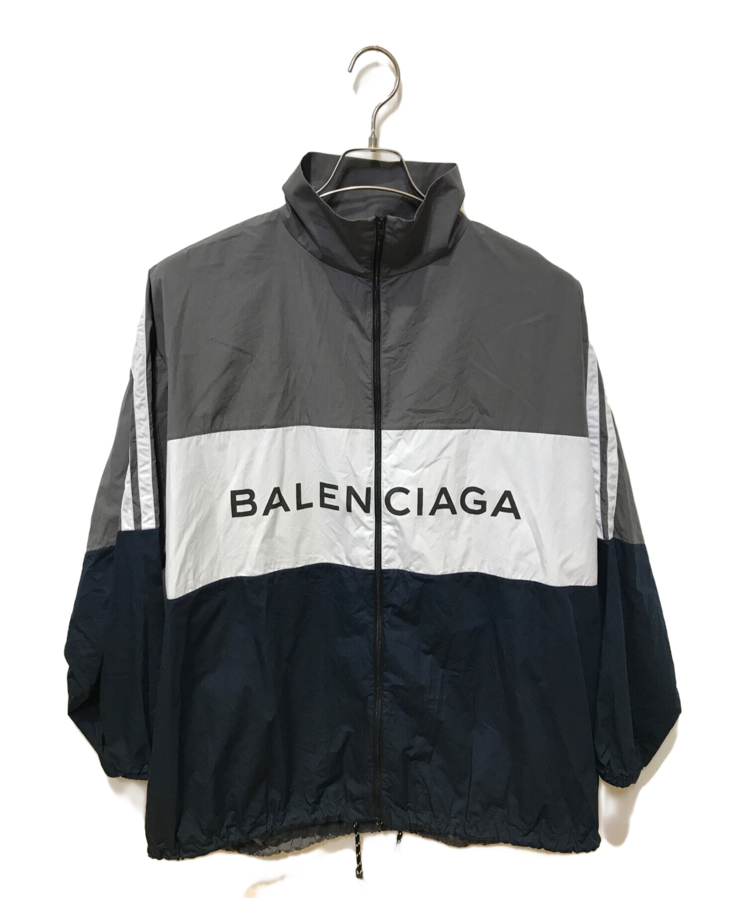 BALENCIAGA バレンシアガ ナイロンジャケット グレー ネイビー BALENCIAGA ナイロンジャケット グレー・ホワイト・ネイビー