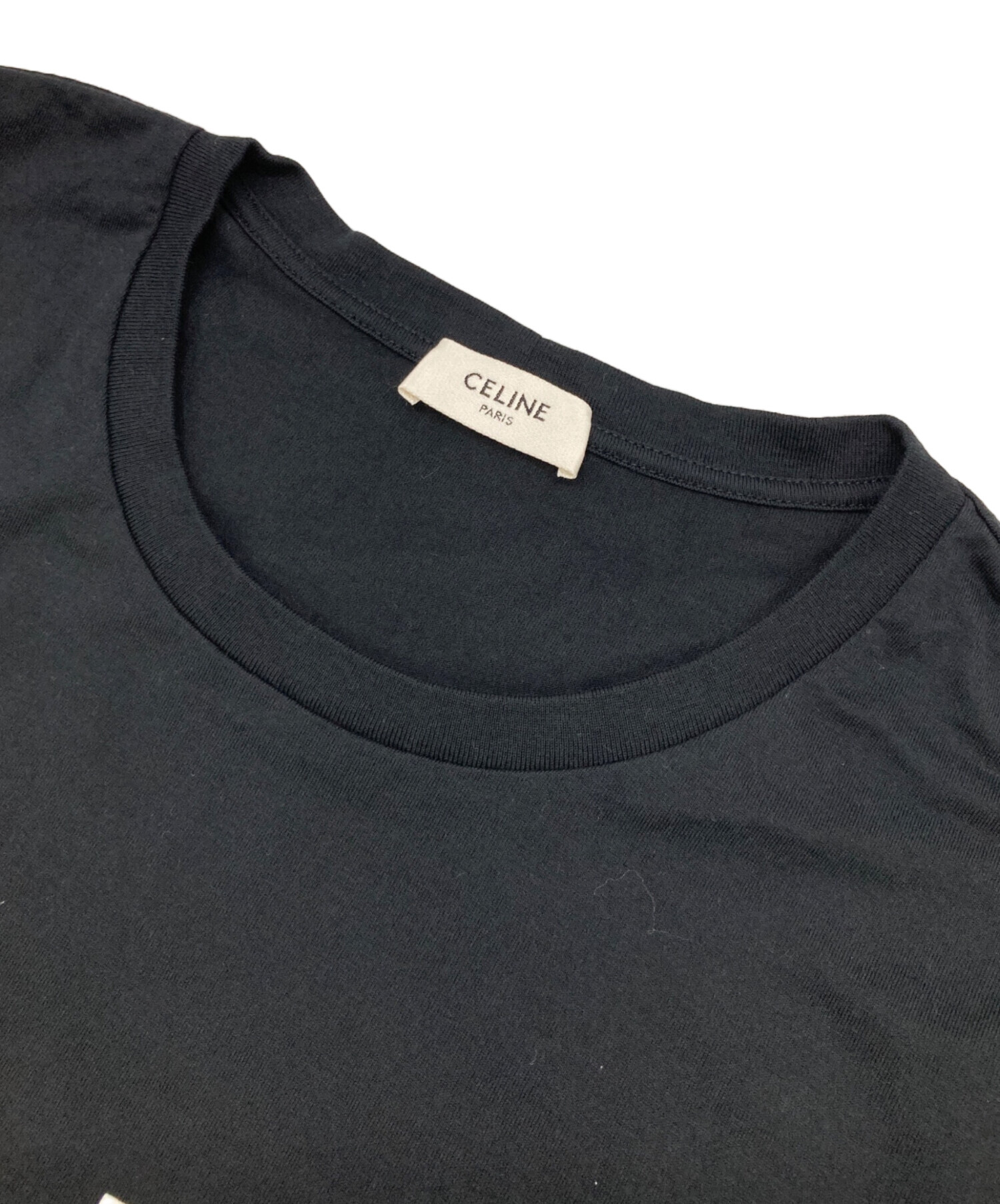 中古・古着通販】CELINE (セリーヌ) ロゴプリントTシャツ ブラック