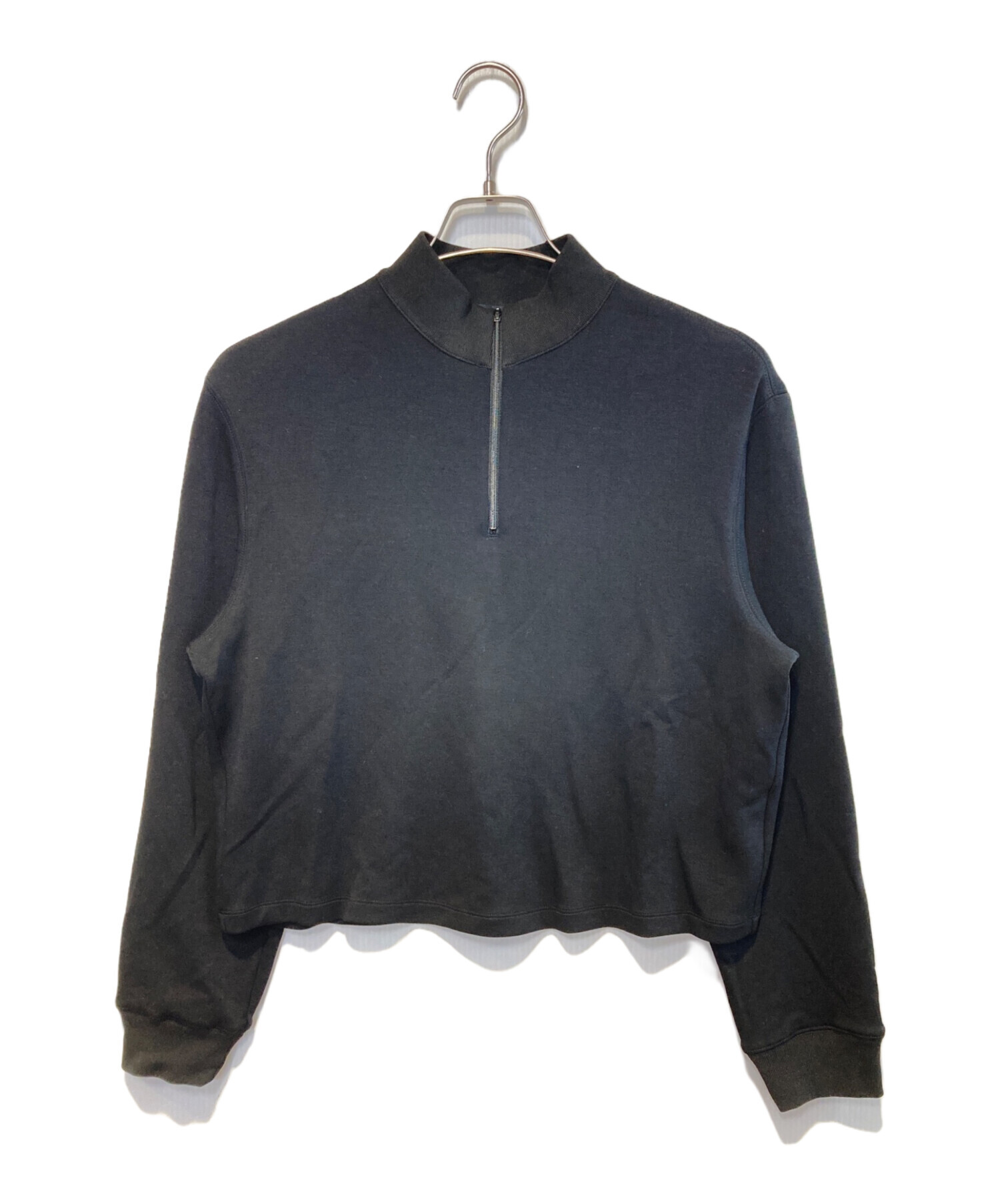 Theory セオリー スウェット M 黒 【古着】【中古】【送料無料】 Theory - theory セオリー Tech Terry Side Rib PO ロゴプリントクルー