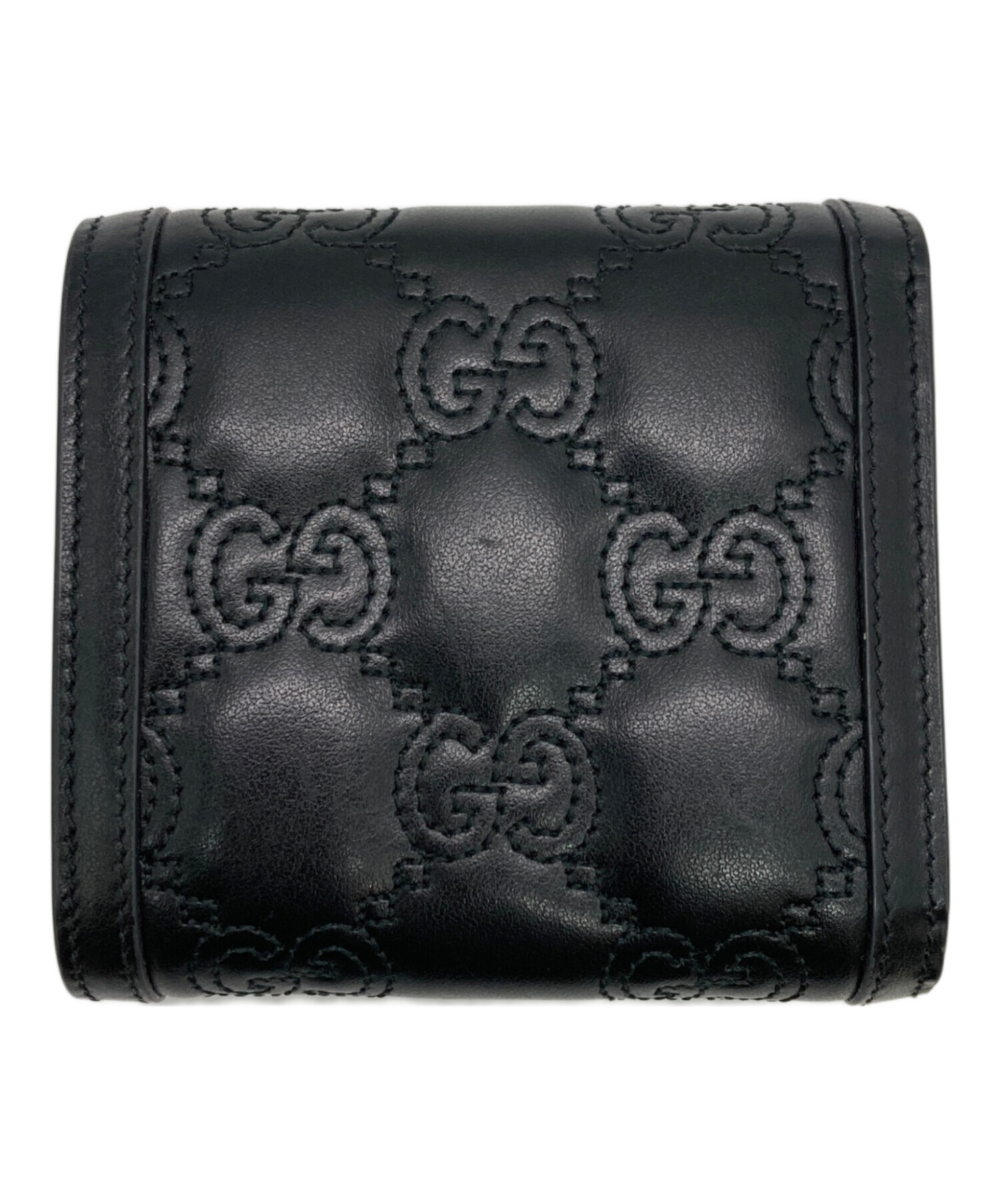 中古・古着通販】GUCCI (グッチ) GGマトラッセウォレット ブラック  