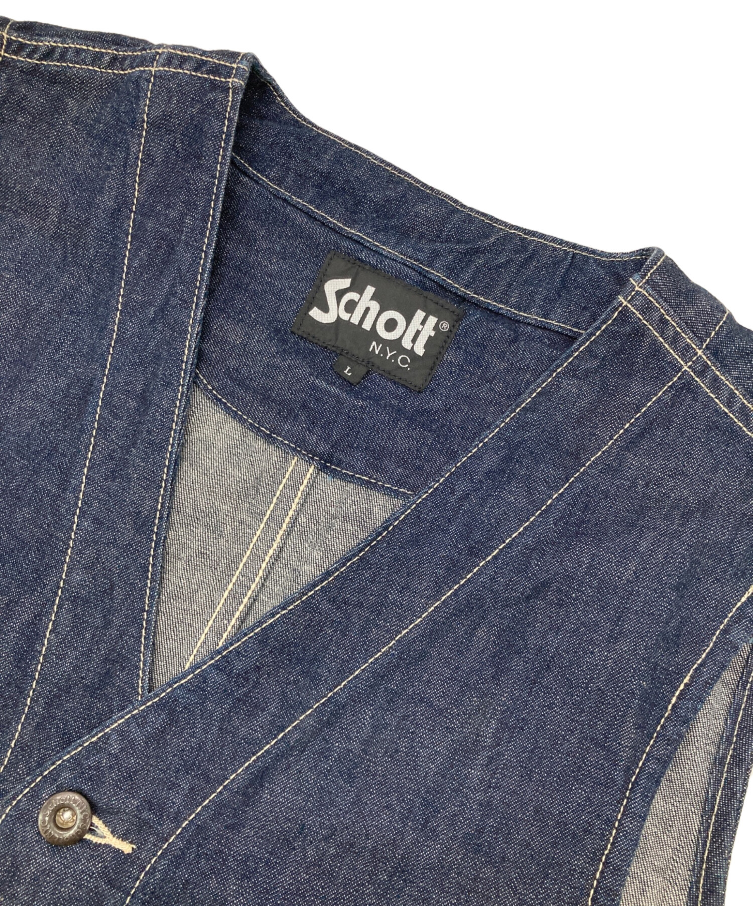 中古・古着通販】Schott (ショット) オールドデニムワークベスト