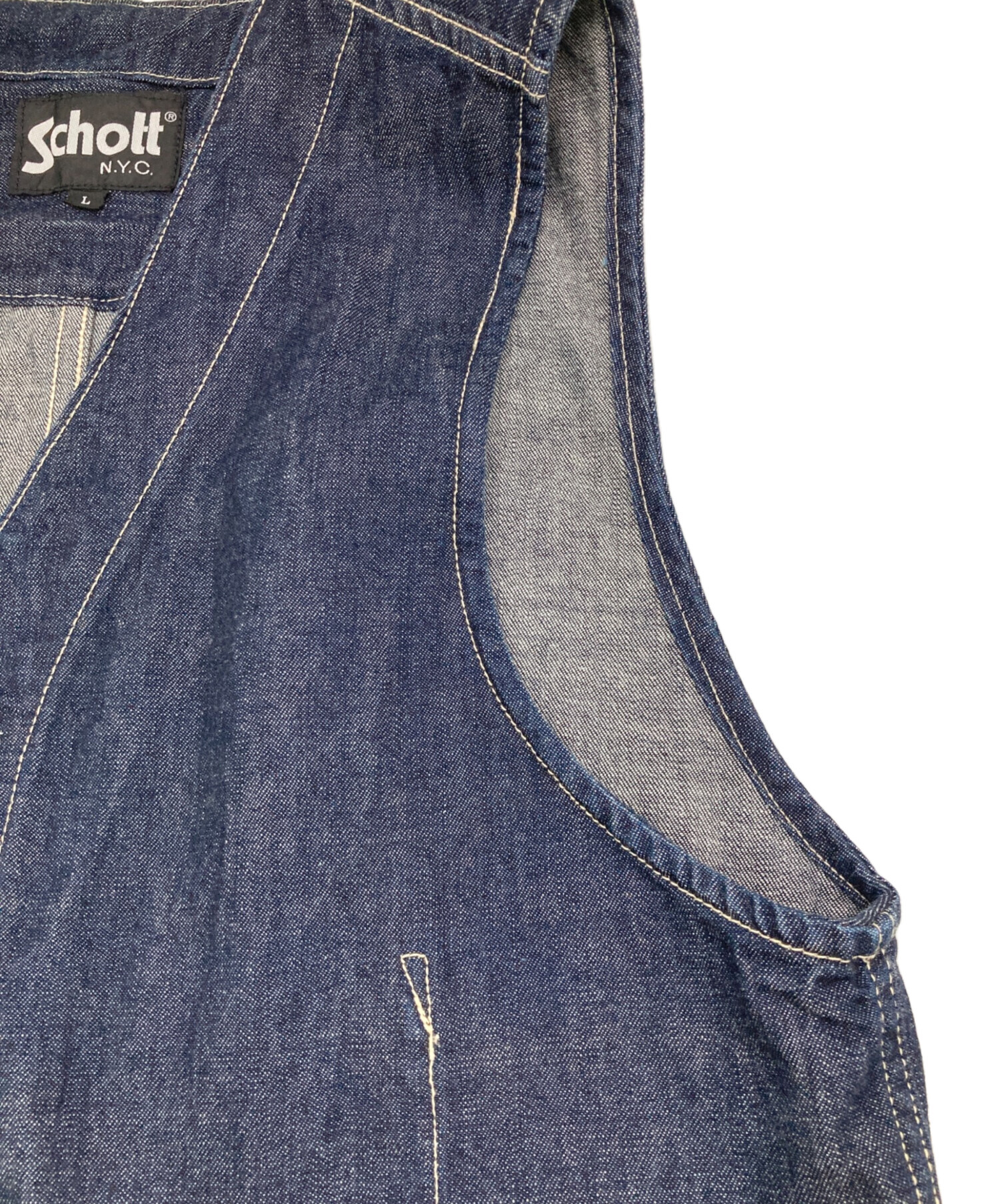 中古・古着通販】Schott (ショット) オールドデニムワークベスト