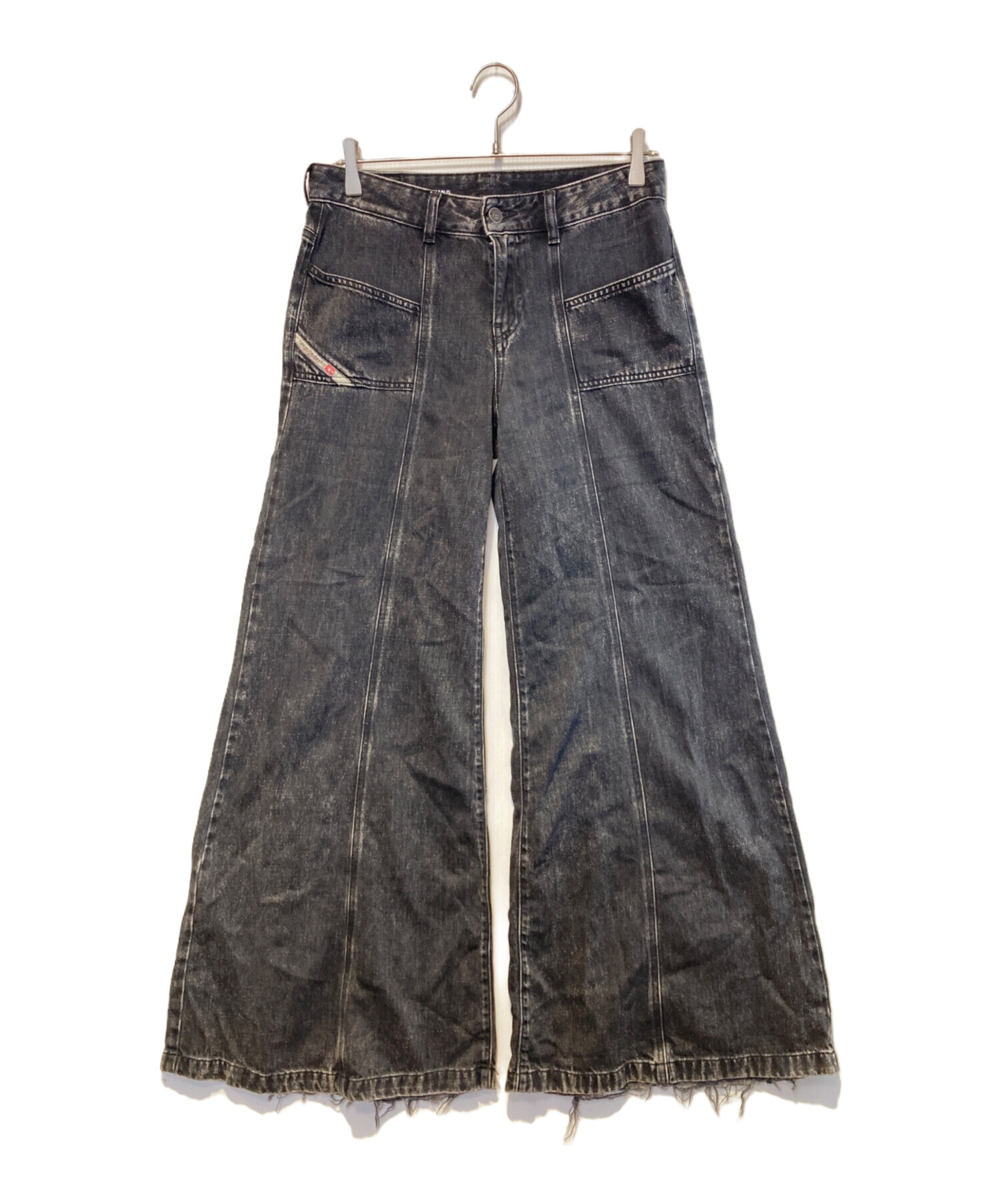 中古・古着通販】DIESEL (ディーゼル) フレアデニムパンツ ブラック 