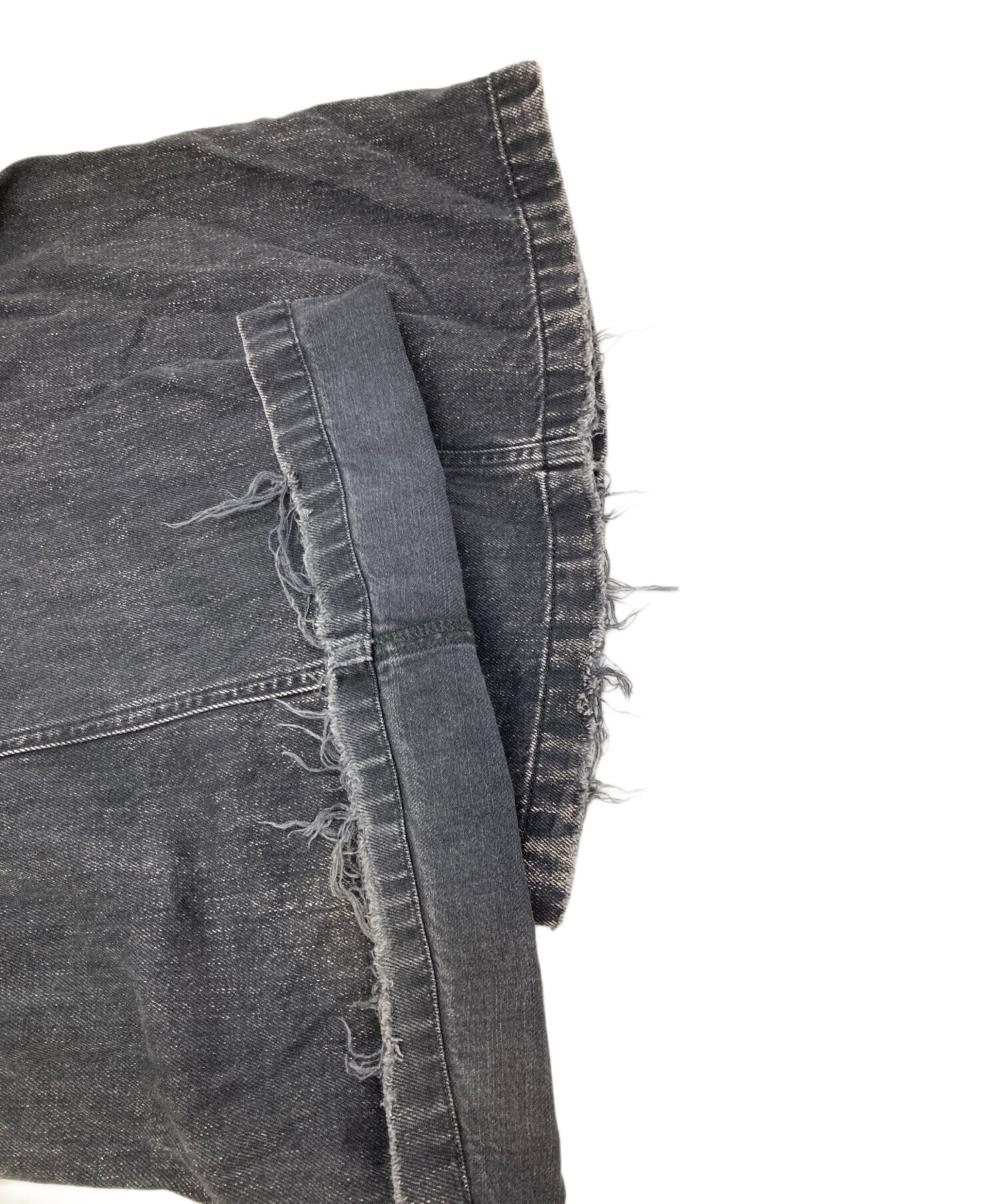 中古・古着通販】DIESEL (ディーゼル) フレアデニムパンツ ブラック