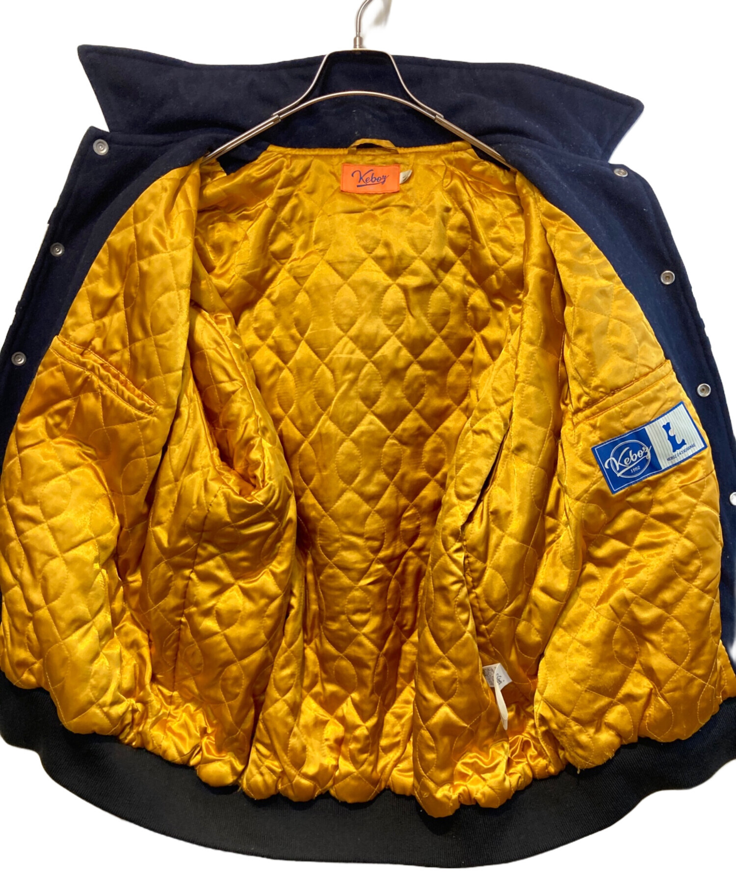 中古・古着通販】KEBOZ (ケボズ) スタジャン ネイビー×アイボリー