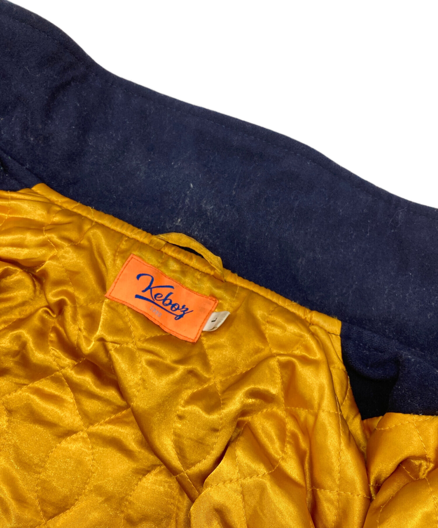 中古・古着通販】KEBOZ (ケボズ) スタジャン ネイビー×アイボリー