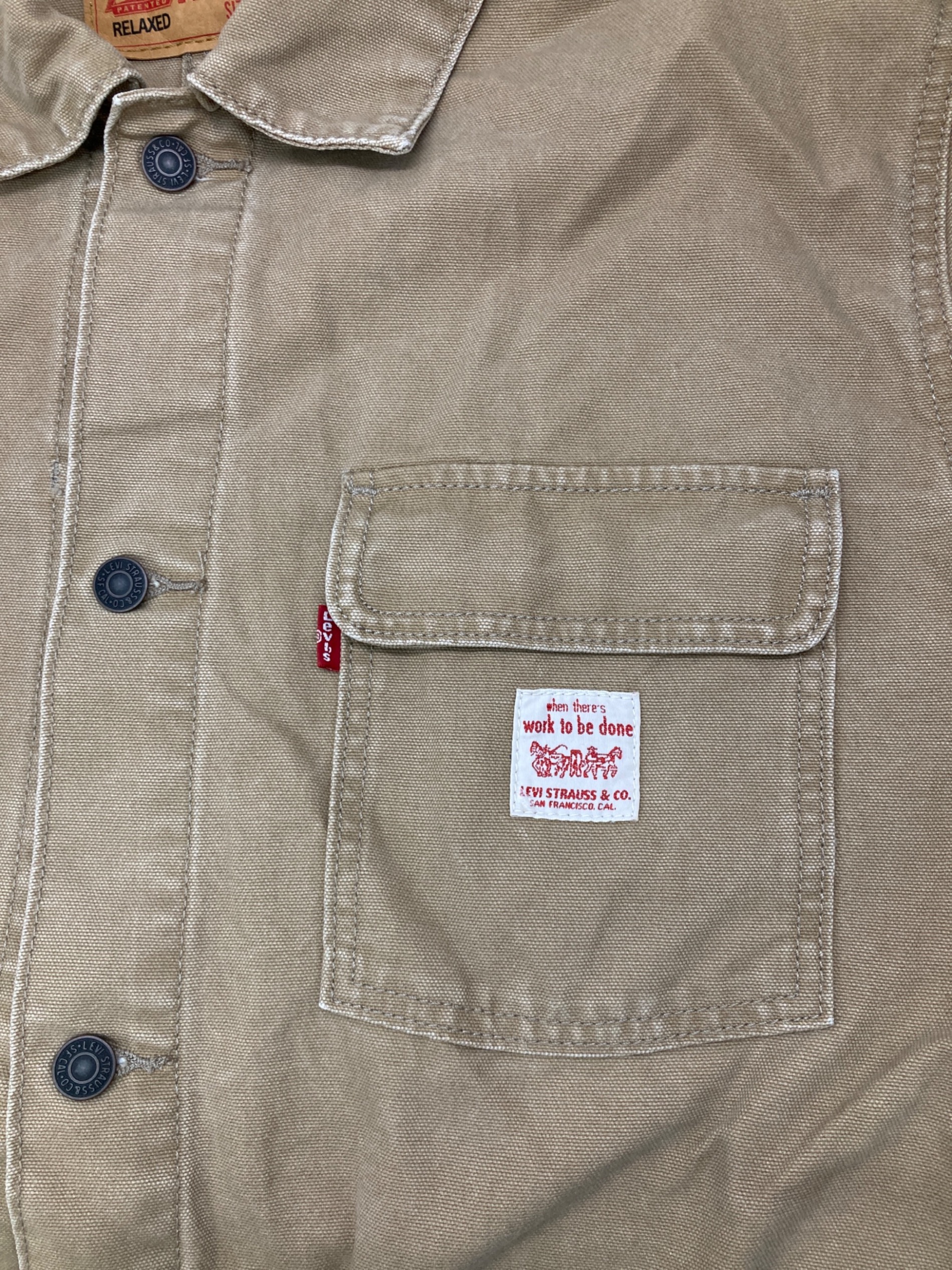 Levi's ベージュ ジャケット　カバーオール　M 中古・古着通販】LEVI'S (リーバイス) カバーオール ベージュ サイズ