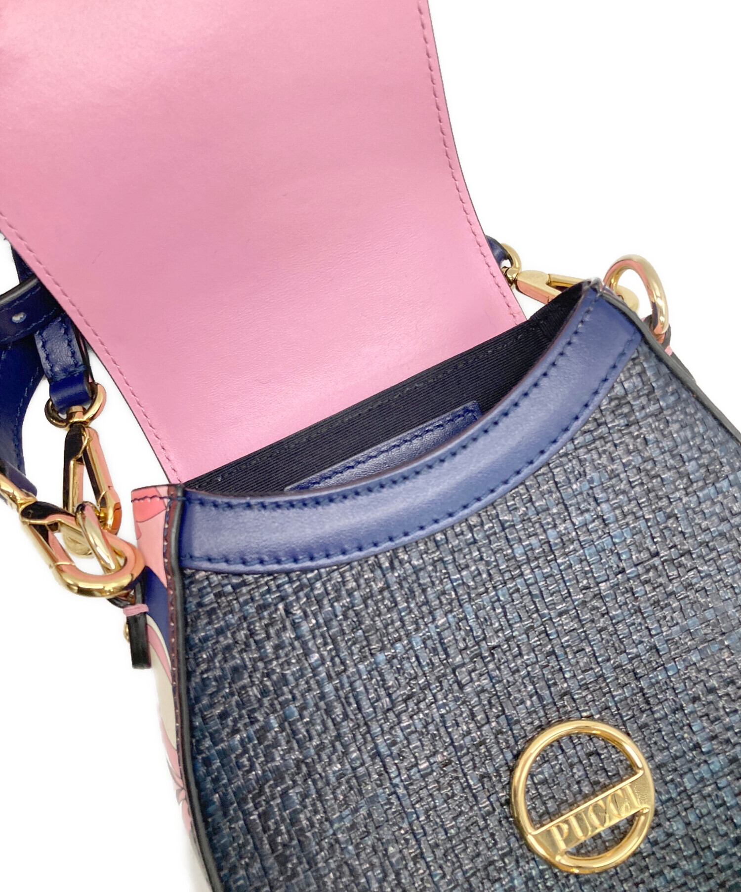 【エミリオプッチ】パリジェンヌ風ショルダーバッグ♪Emilio Pucci 中古・古着通販】Emilio Pucci (エミリオ プッチ) ショルダーポーチ