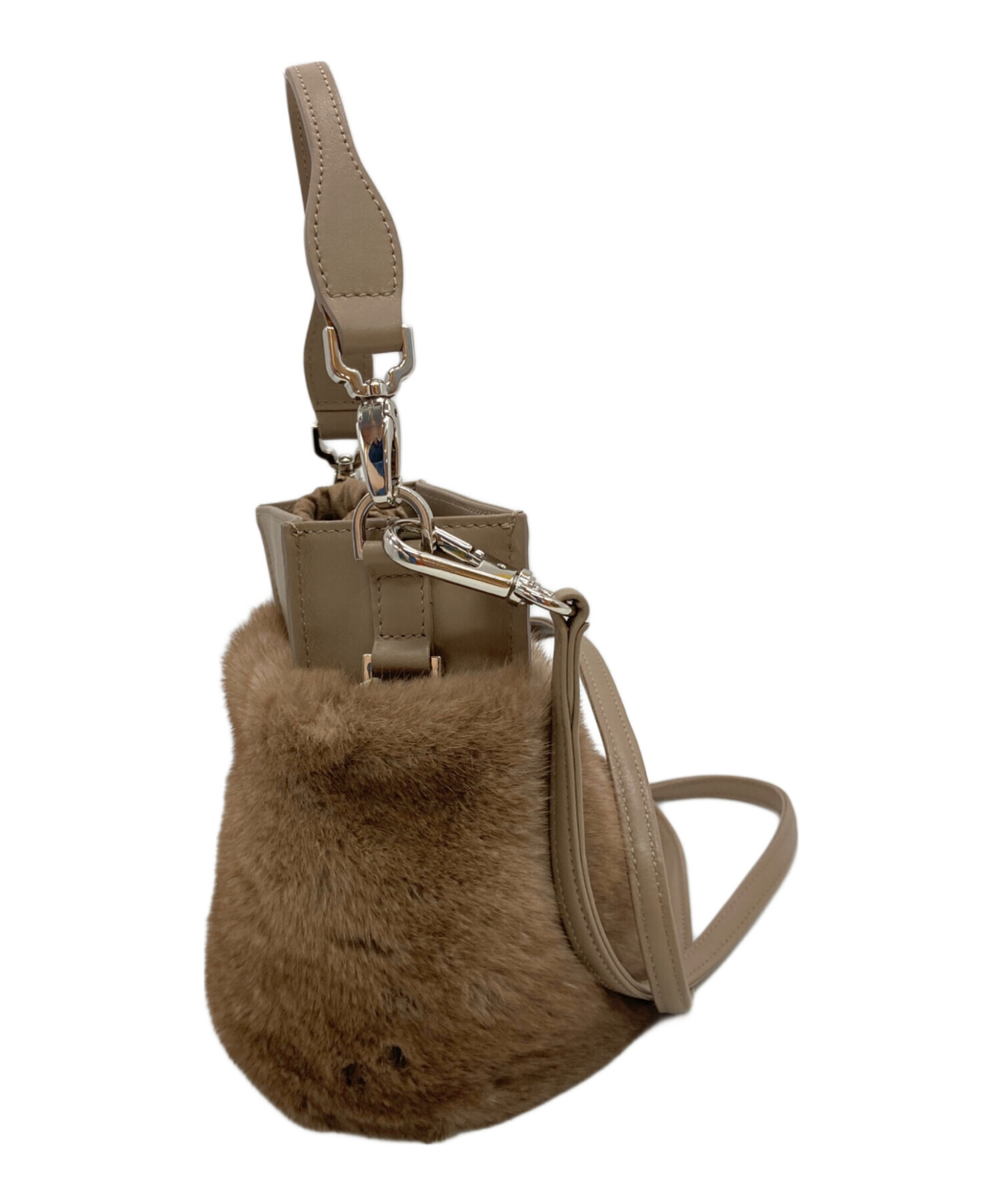 中古・古着通販】FOXEY (フォクシー) FUR PETIT BAG ベージュ 