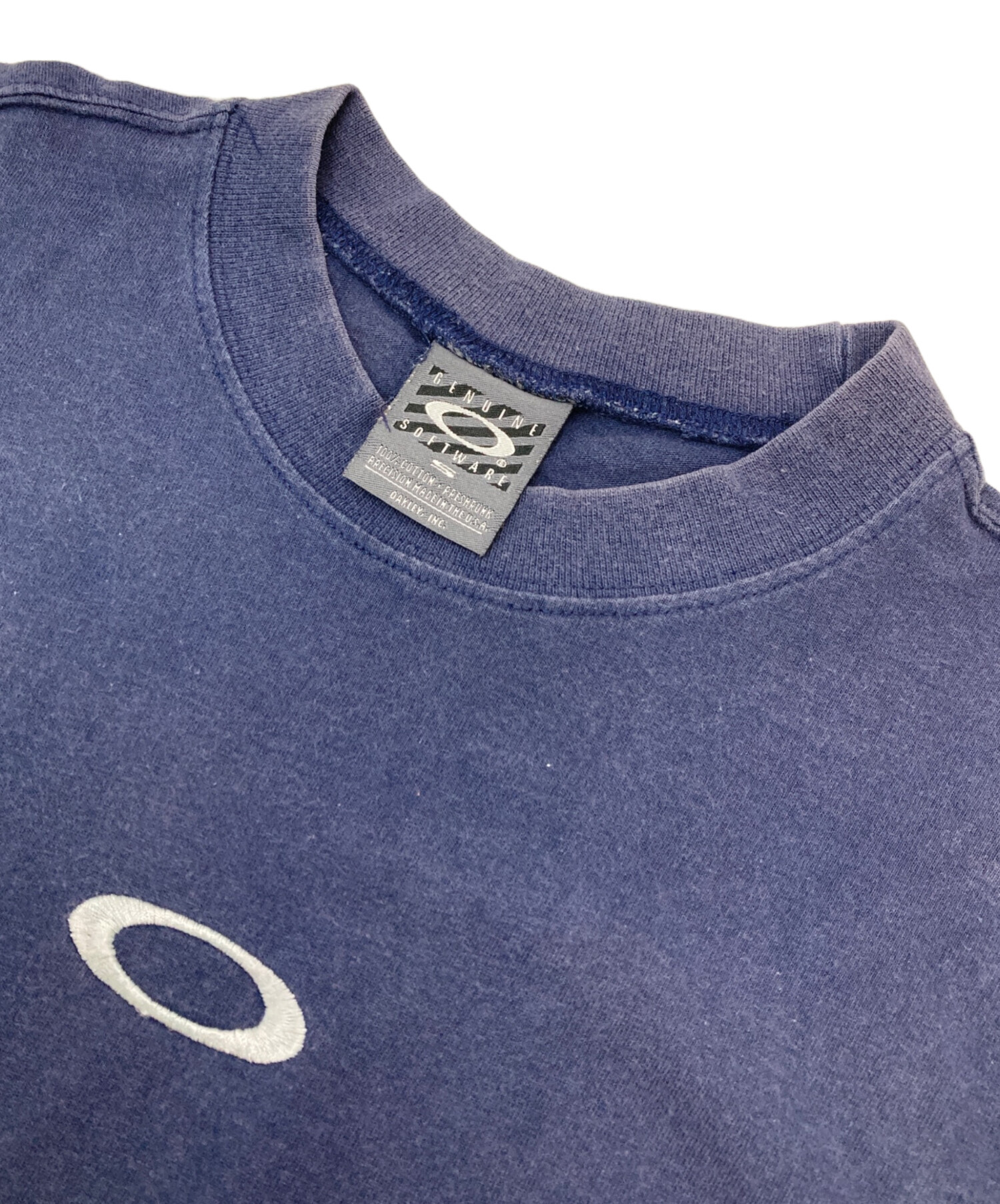 中古・古着通販】OAKLEY (オークリー) ロゴ刺繍Tシャツ ネイビー