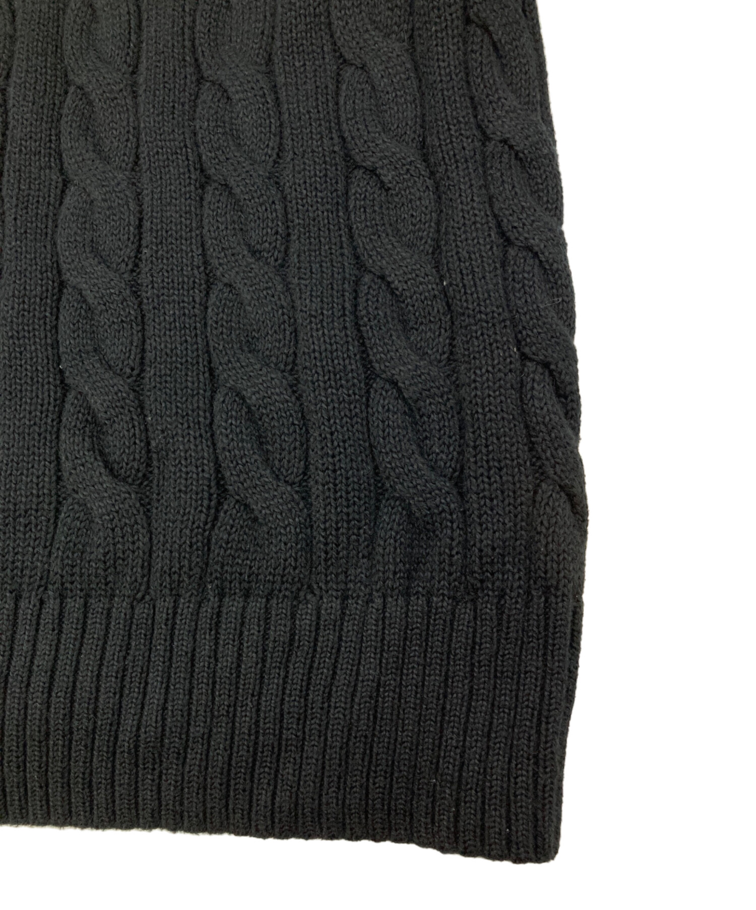 Polo Ralph Lauren ラルフローレン 古着 RLニット 黒 中古・古着通販】POLO RALPH LAUREN (ポロ・ラルフローレン) ケーブル