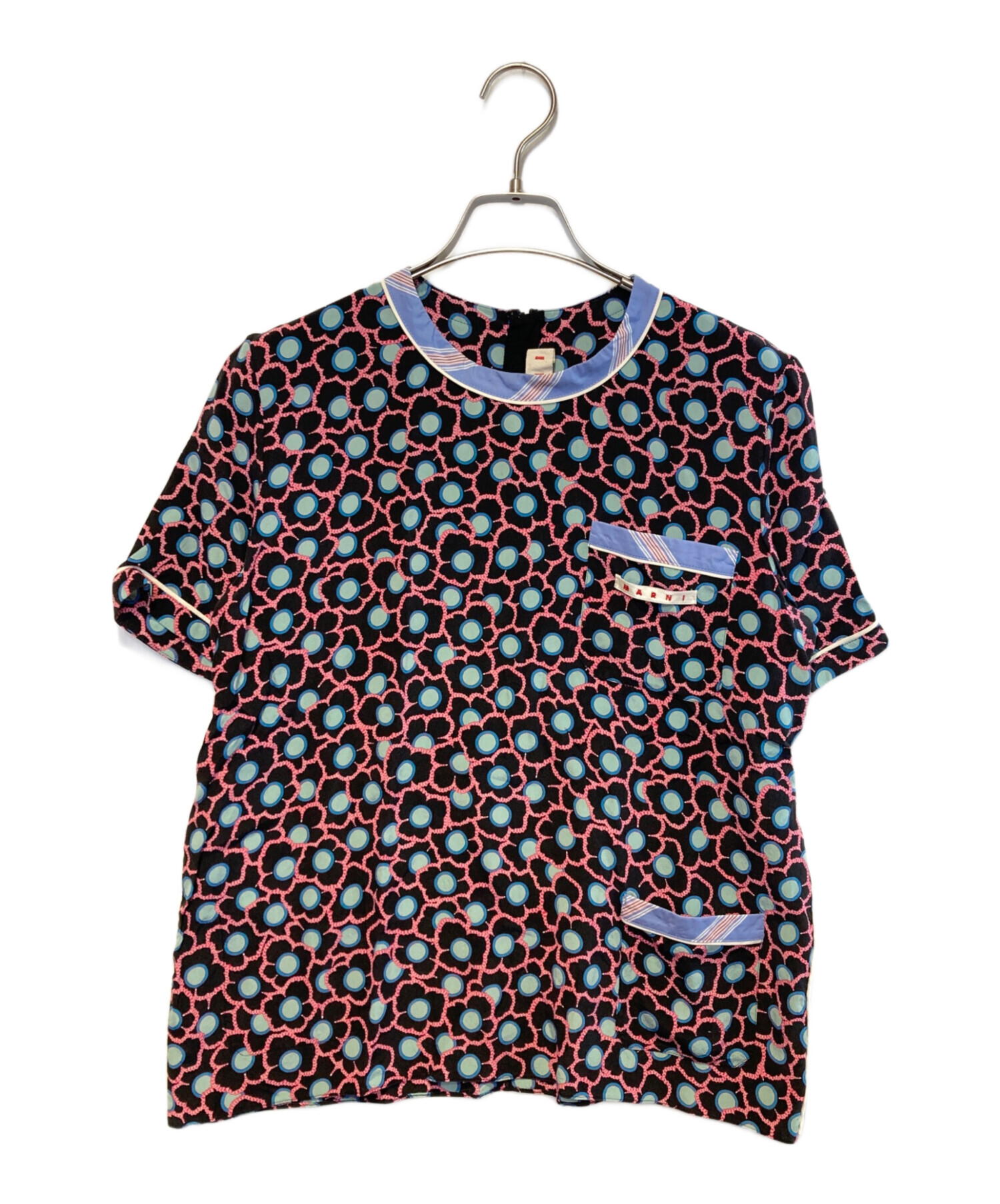 中古・古着通販】MARNI (マルニ) 総柄ポケットブラウス ブラック 