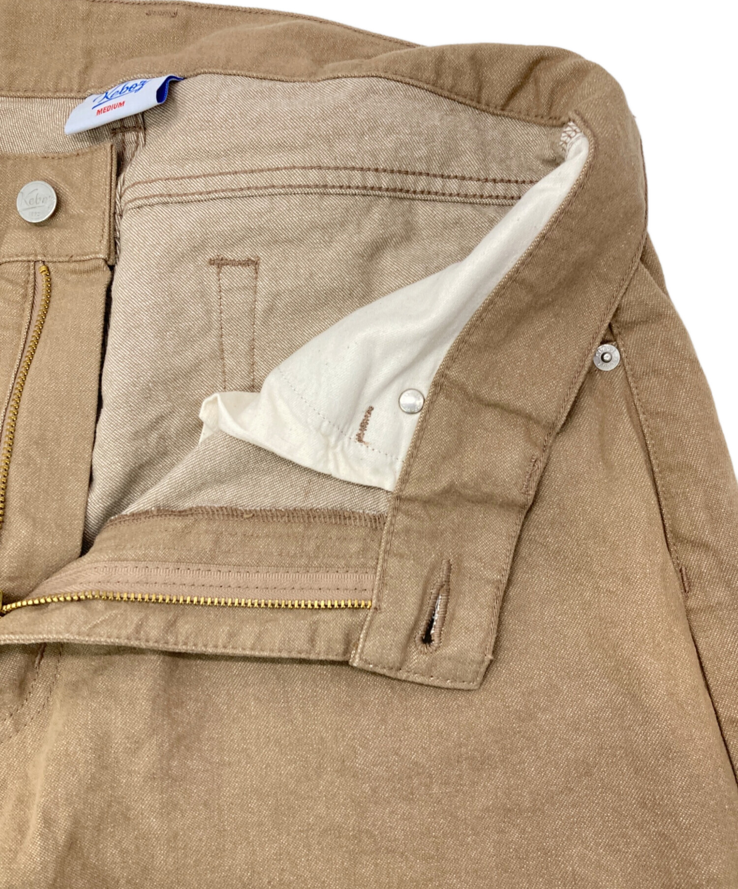 中古・古着通販】KEBOZ (ケボズ) BAGGY FIT DENIM PANTS ベージュ 