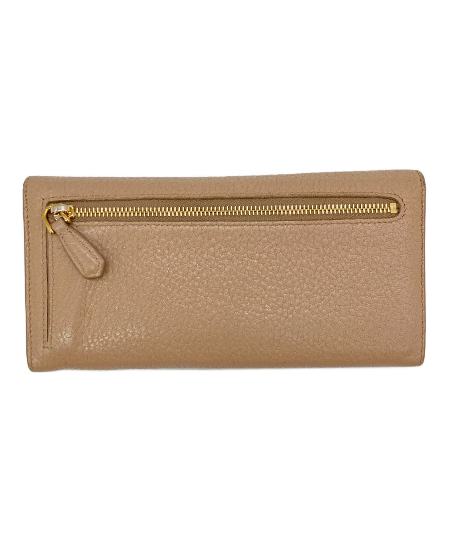 美品　PRADA ベージュ 長財布 中古・古着通販】PRADA (プラダ) 長財布 ベージュ×ピンク｜ブランド