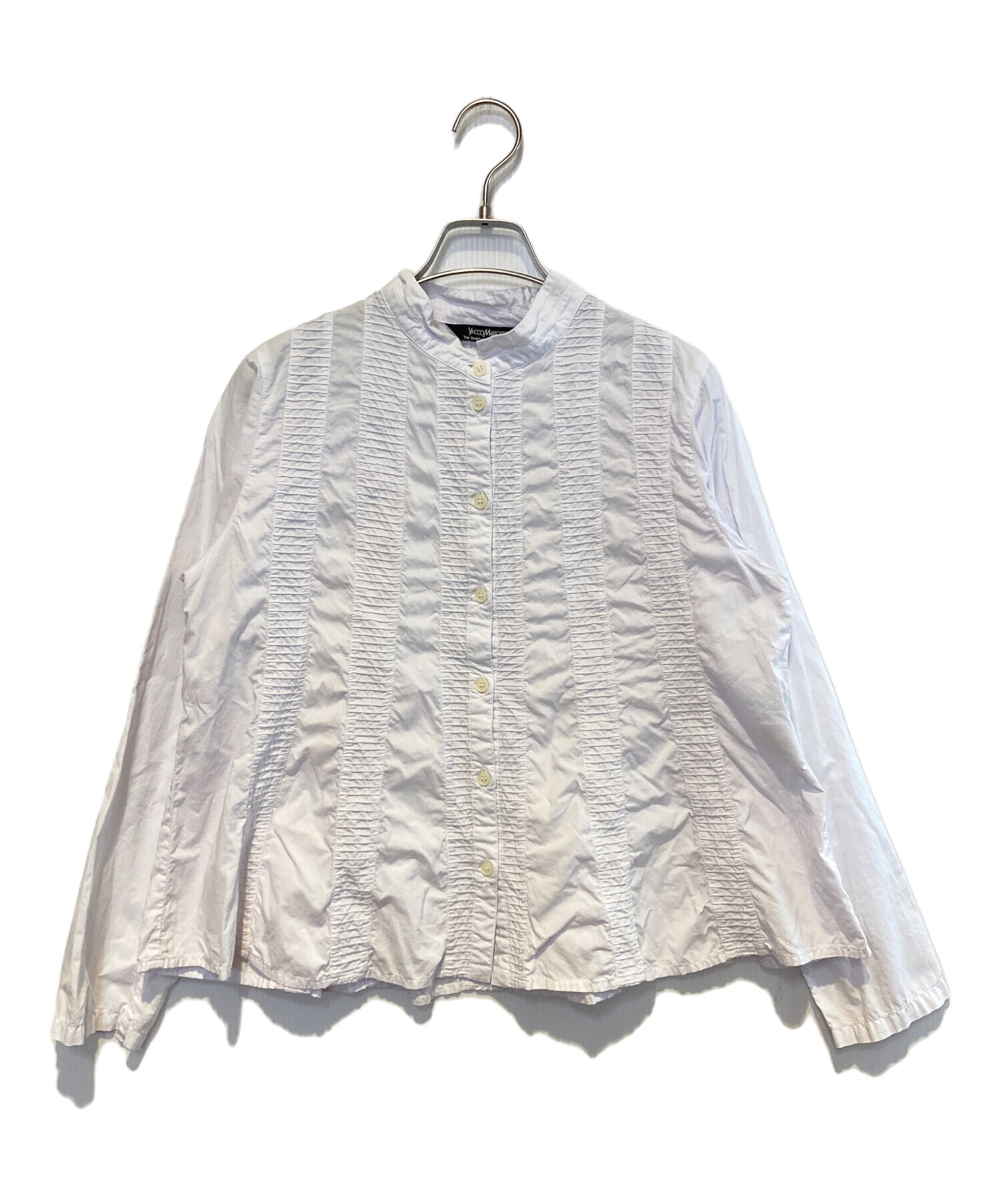 Yacco Maricard 】 ホワイト長袖 シャツ ブラウス Yacco Maricard 】 ホワイト長袖 シャツ ブラウス