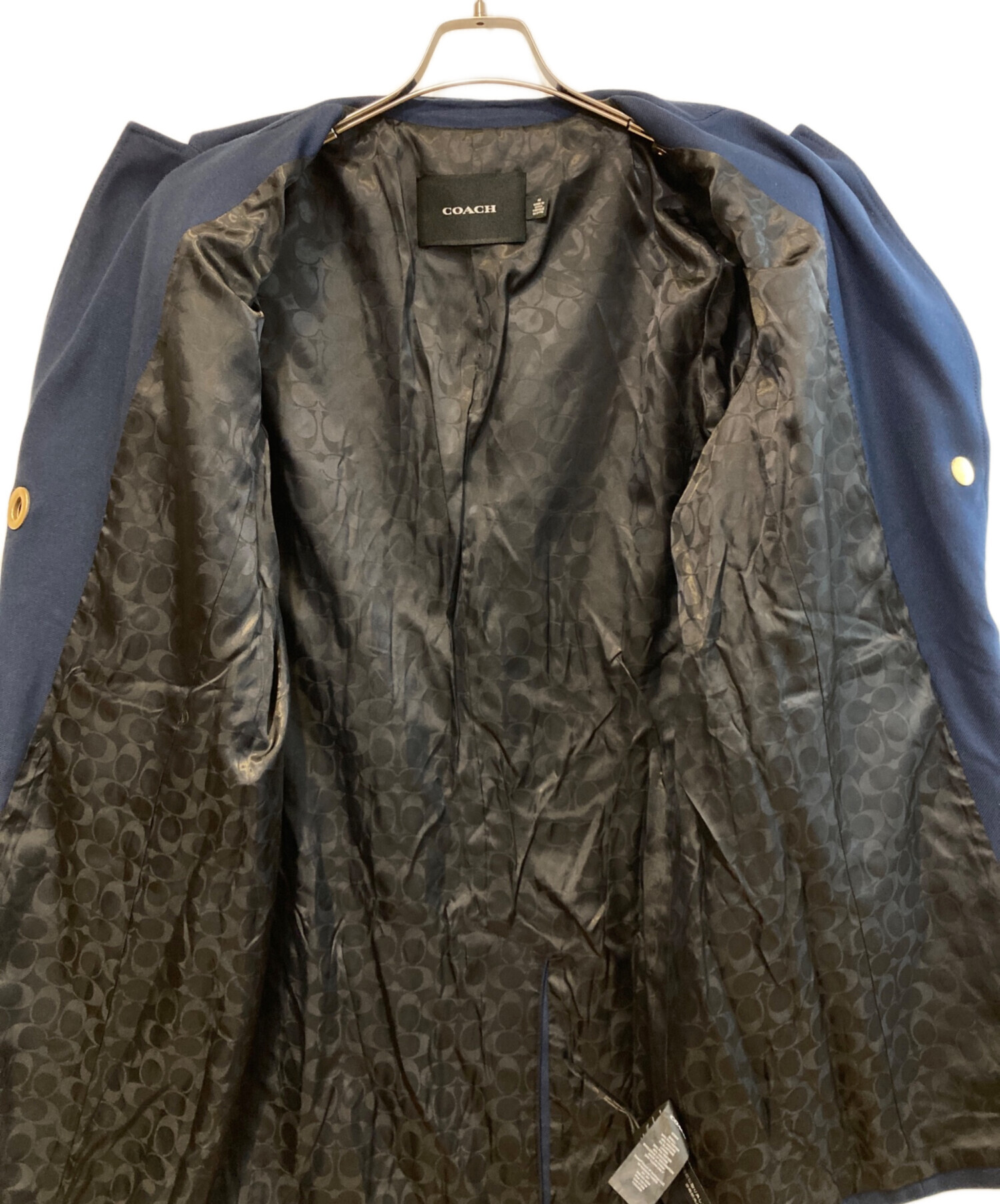 中古・古着通販】COACH (コーチ) チェスターコート ネイビー サイズ:M