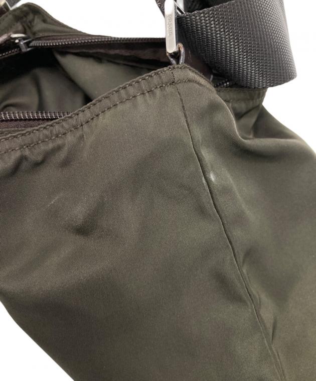 中古・古着通販】PRADA (プラダ) ナイロンショルダーバッグ カーキ