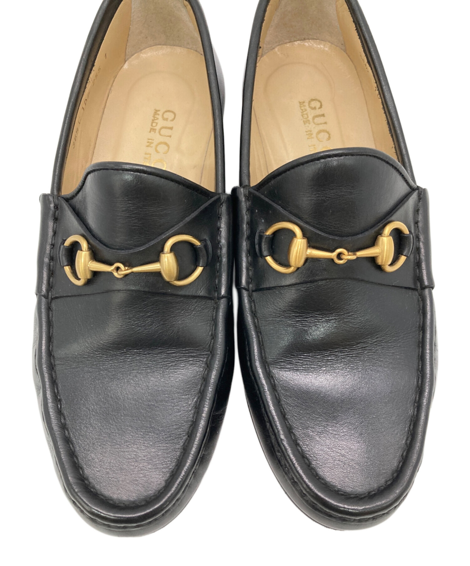 中古・古着通販】GUCCI (グッチ) ホースビットレザーローファー 